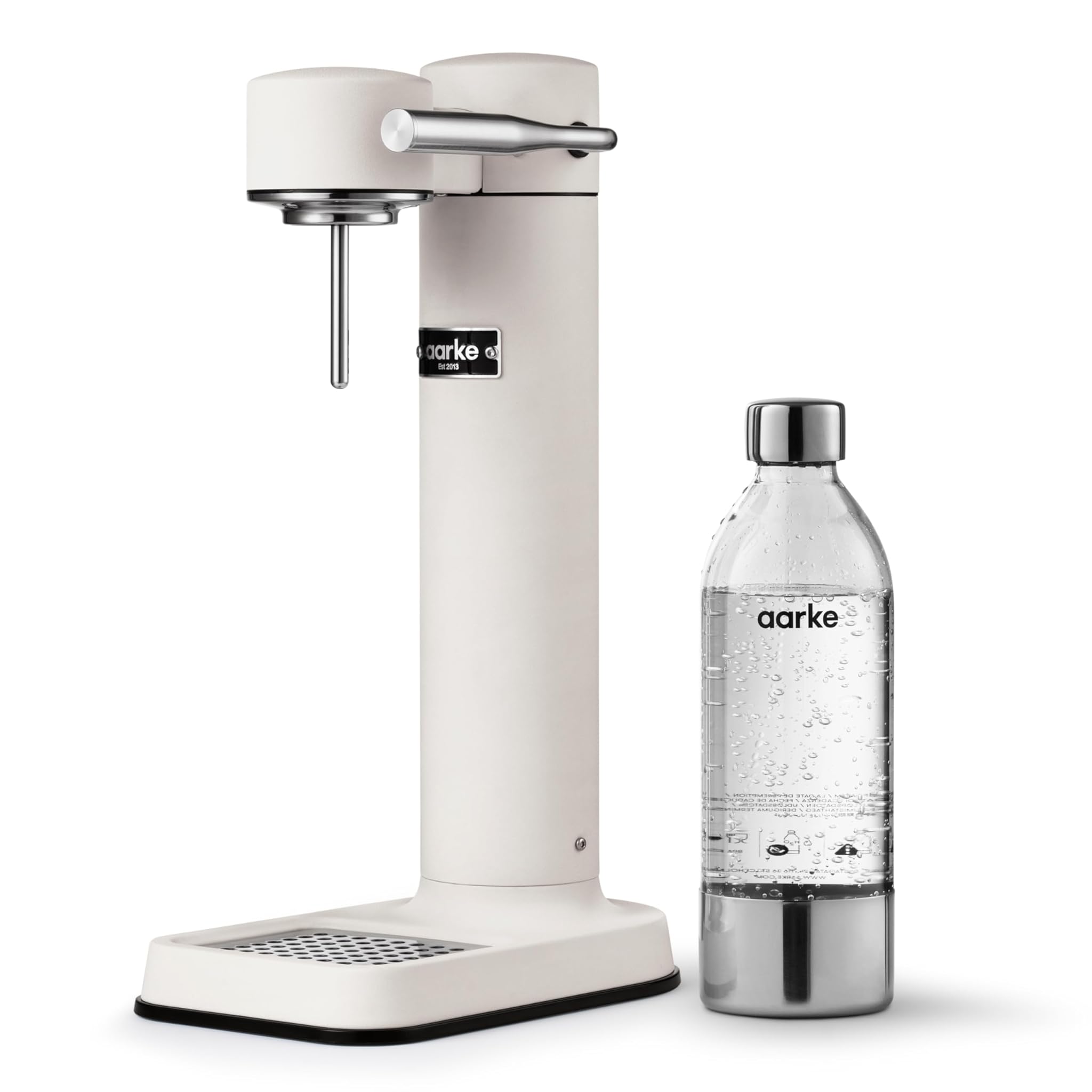 Aarke Carbonator 3 Gasatore d’acqua e Bottiglia, Finitura Bianca Opaca