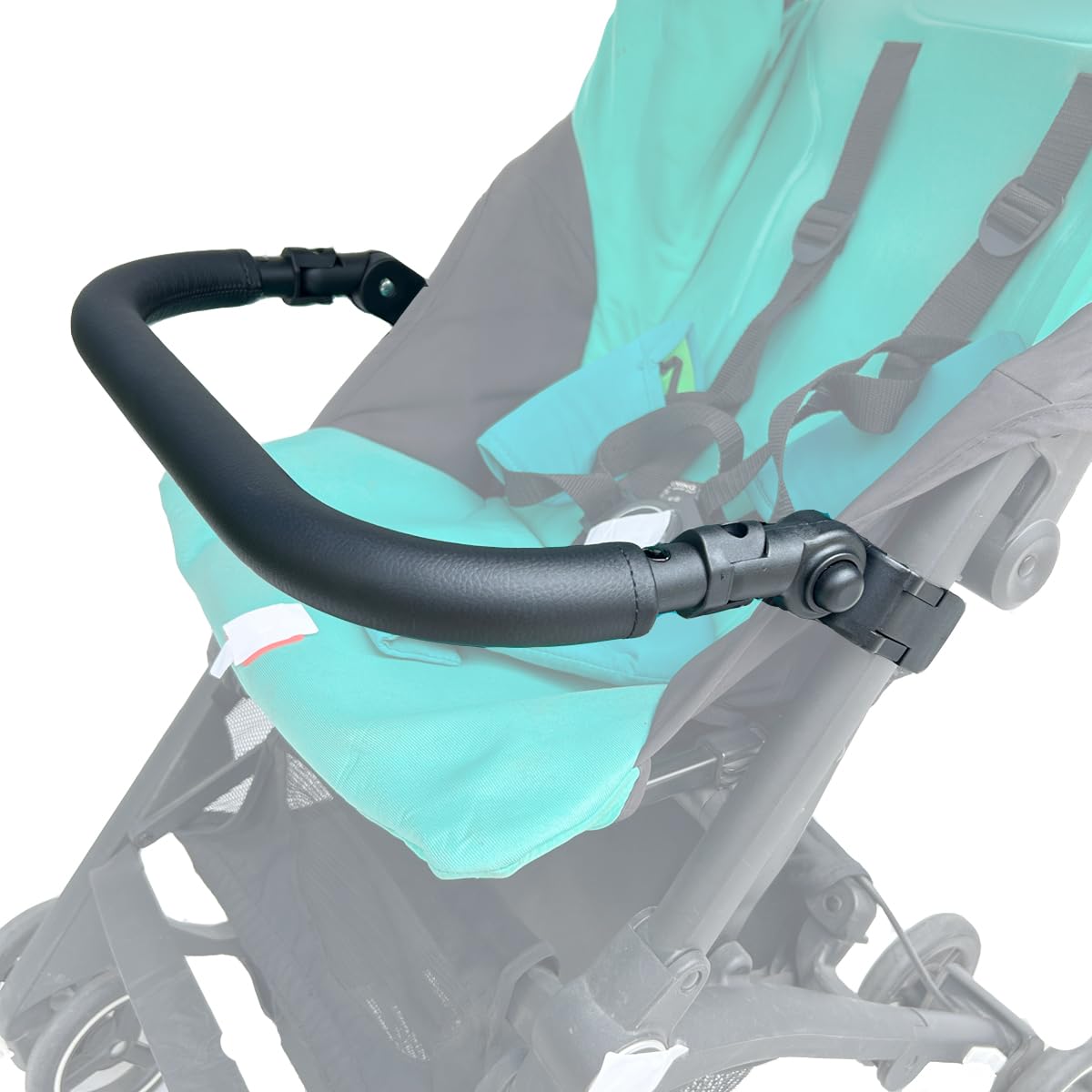 Barra paraurti per passeggino gb Pockit+ / Cybex Libelle – Bracciolo regolabile in pelle PU (misura piccola)