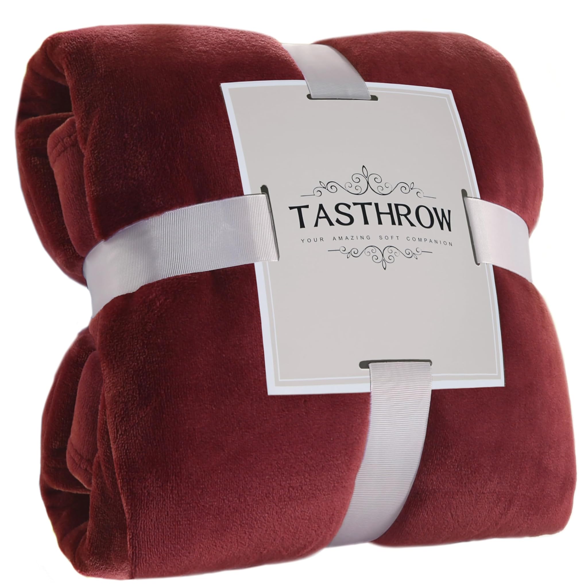 TASTHROW Borgogna Coperta Pile Blanket 150 x 200 cm, Coperta Plaid Divano Super Morbida per Letto, Divano per Copriletto Accogliente e Spessa per Tutte le Stagioni