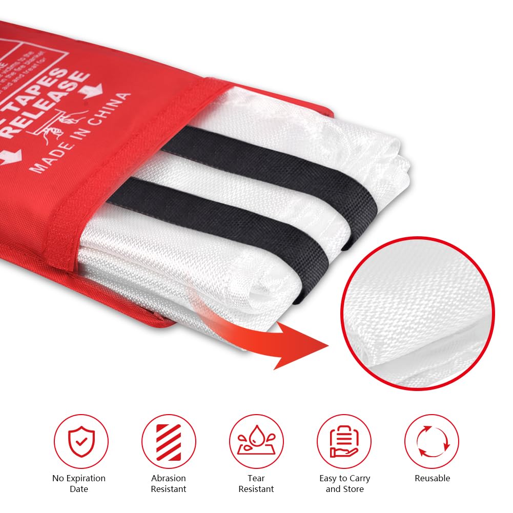 Flintronic Coperta Antincendio 1M x 1M - 2 Pezzi - immagine 2