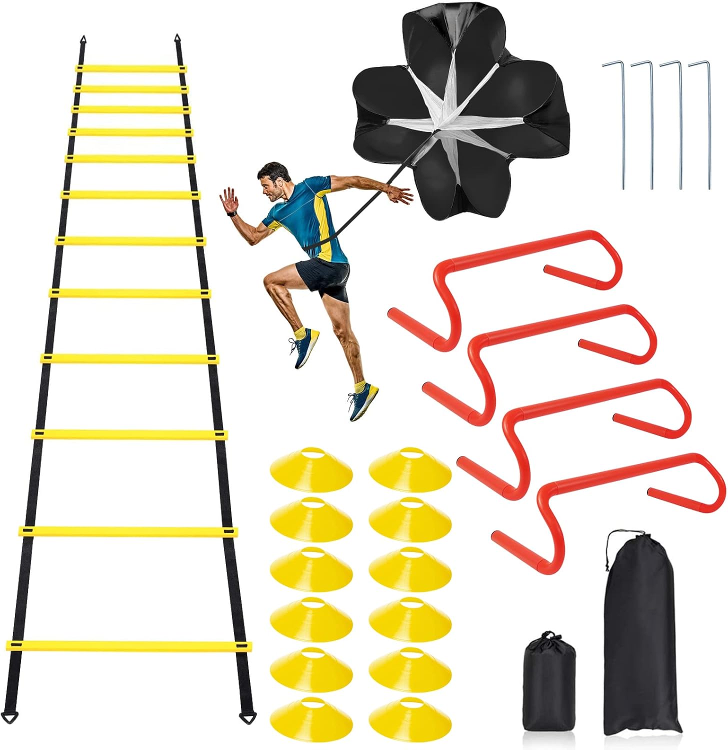 Speed & Agility Ladder Training Equipment Set - immagine 1