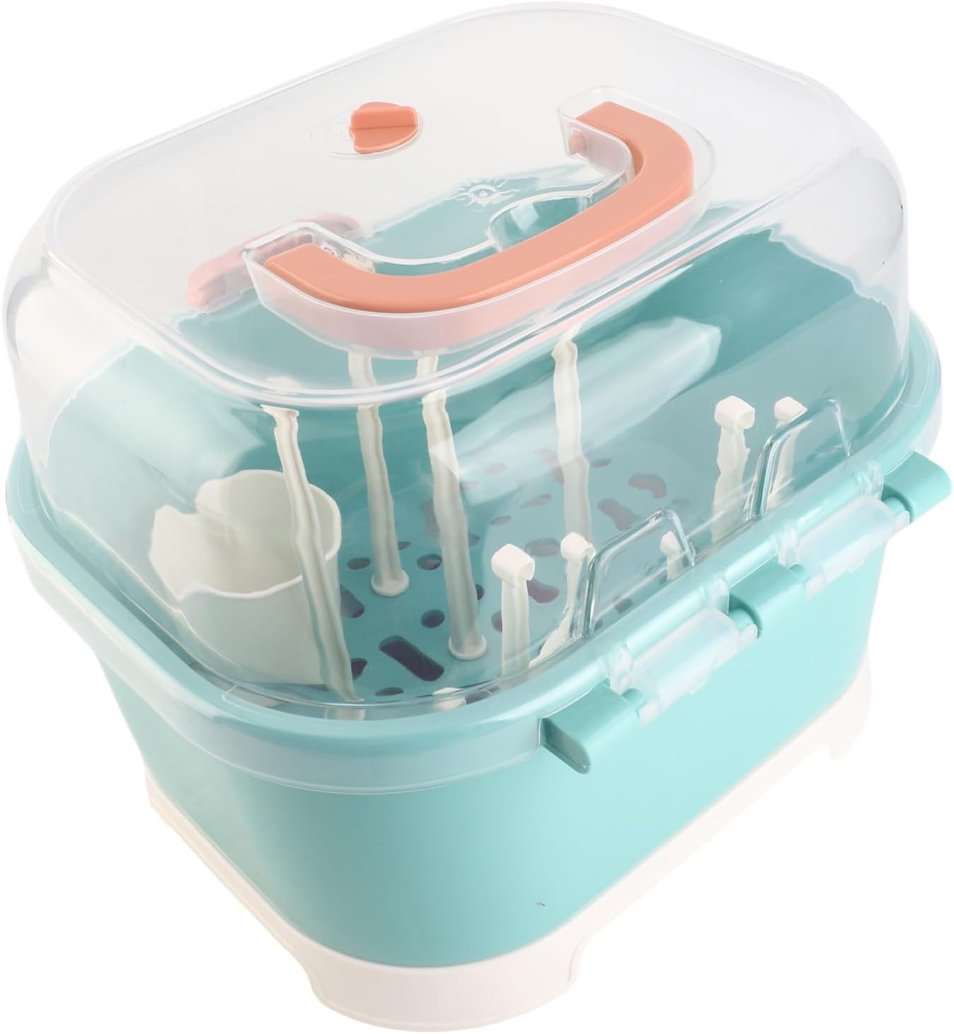 Asciuga Biberon e Porta Biberon con Coperchio, Green - immagine 4