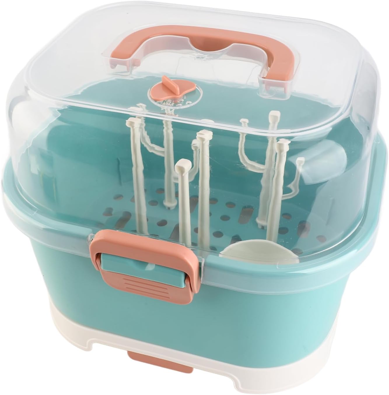 Asciuga Biberon e Porta Biberon con Coperchio, Green - immagine 7