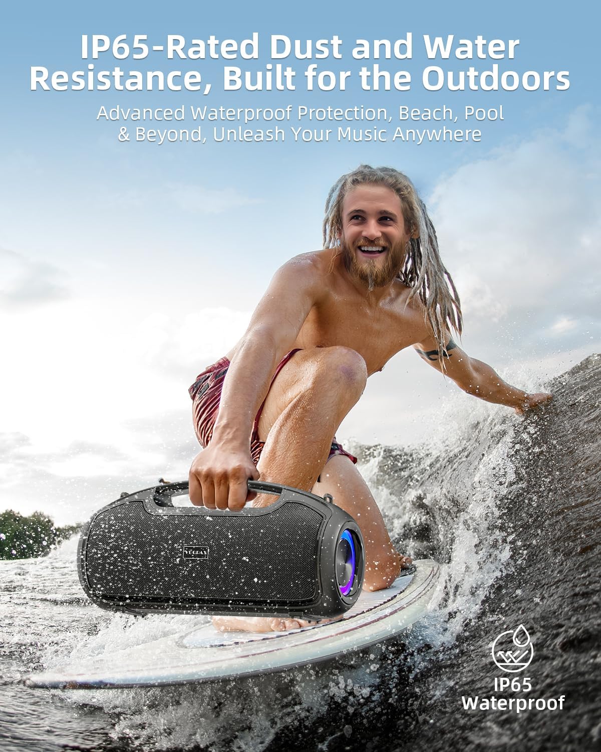 Cassa Bluetooth Portatile 120W, IP65 Impermeabile - immagine 5