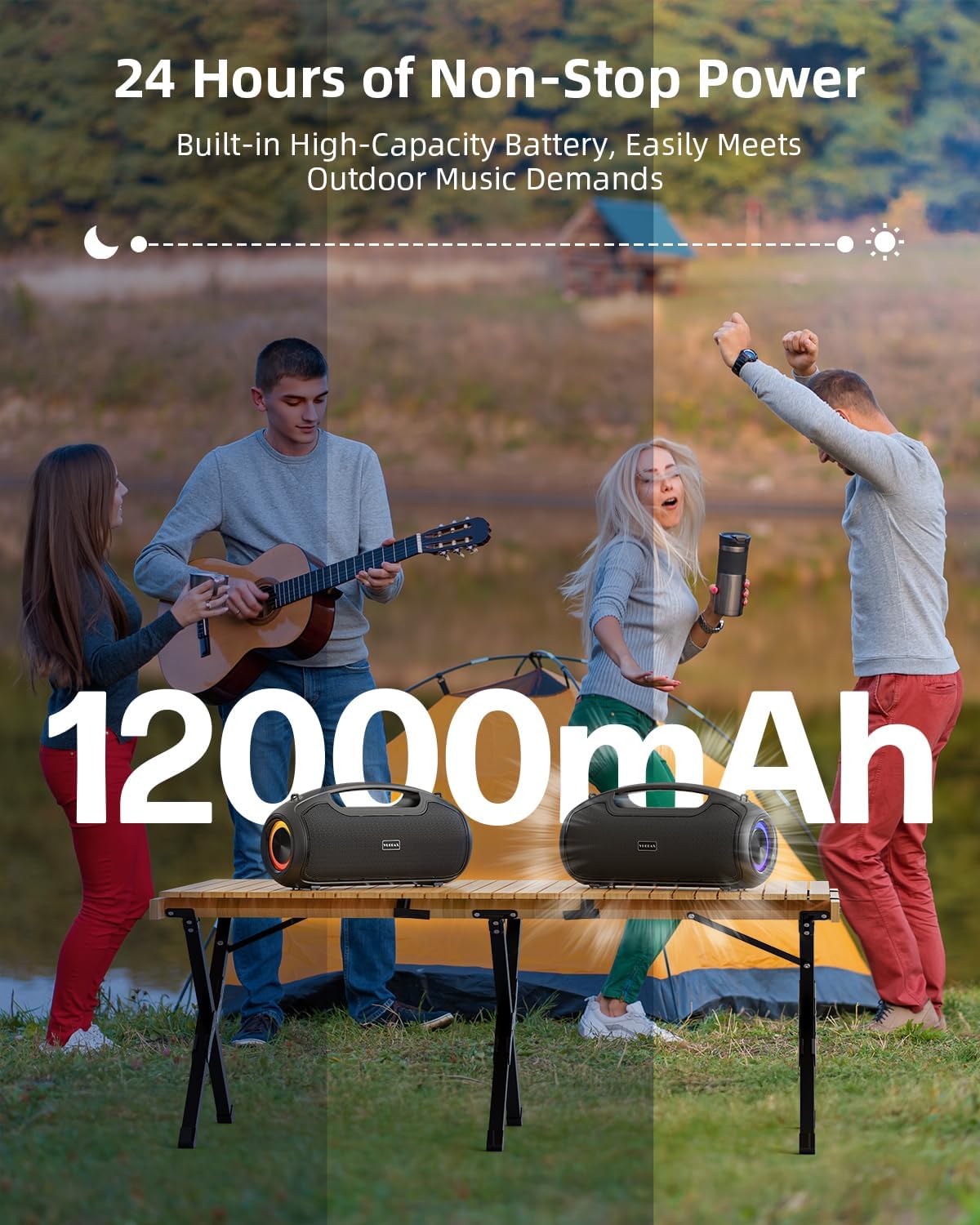 Cassa Bluetooth Portatile 120W, IP65 Impermeabile - immagine 6