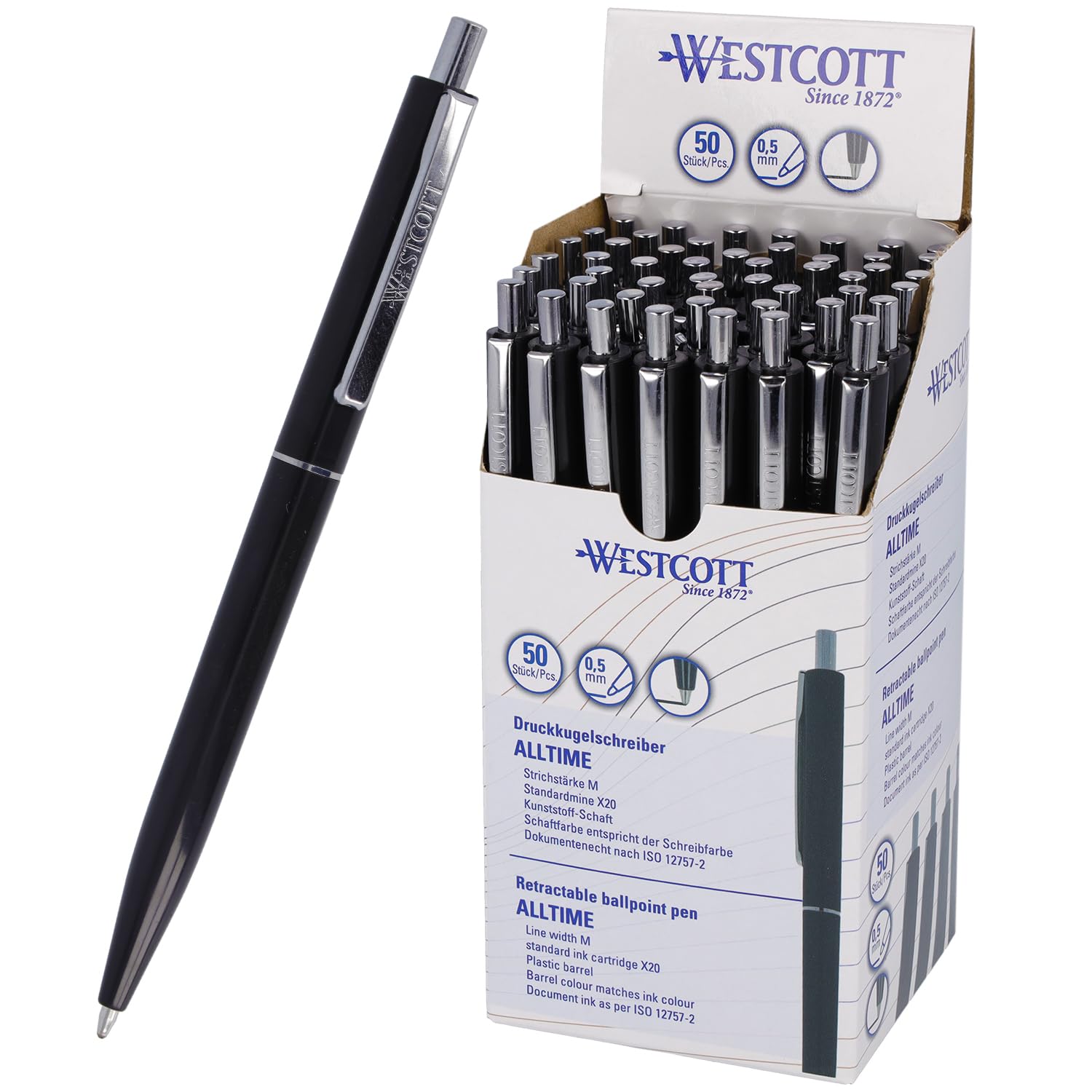 Westcott Penna a Sfera ALLTIME Nera - 50 Pezzi
