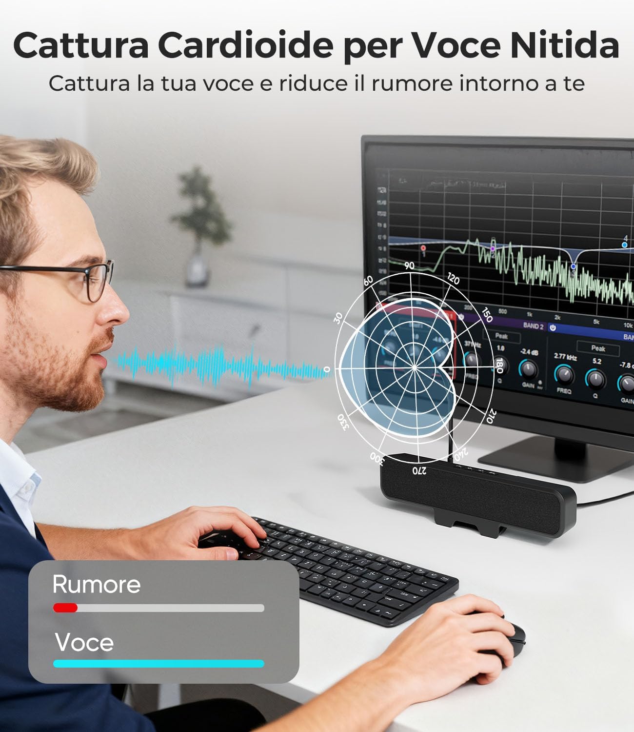 Altoparlanti USB per Computer con Microfono Staccabile - immagine 4
