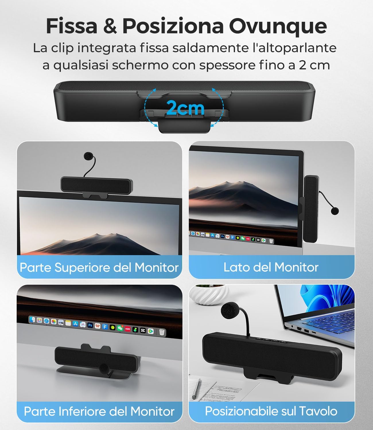 Altoparlanti USB per Computer con Microfono Staccabile - immagine 5