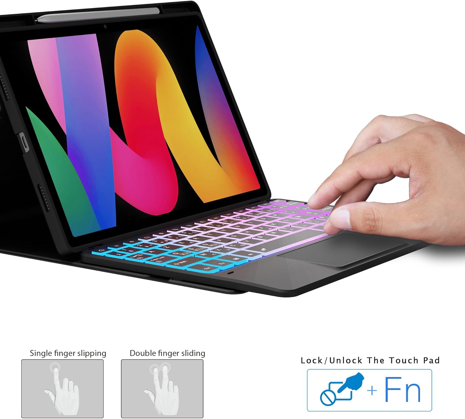 Vankeypad per Xiaomi Redmi Pad SE - Tastiera AZERTY - immagine 4