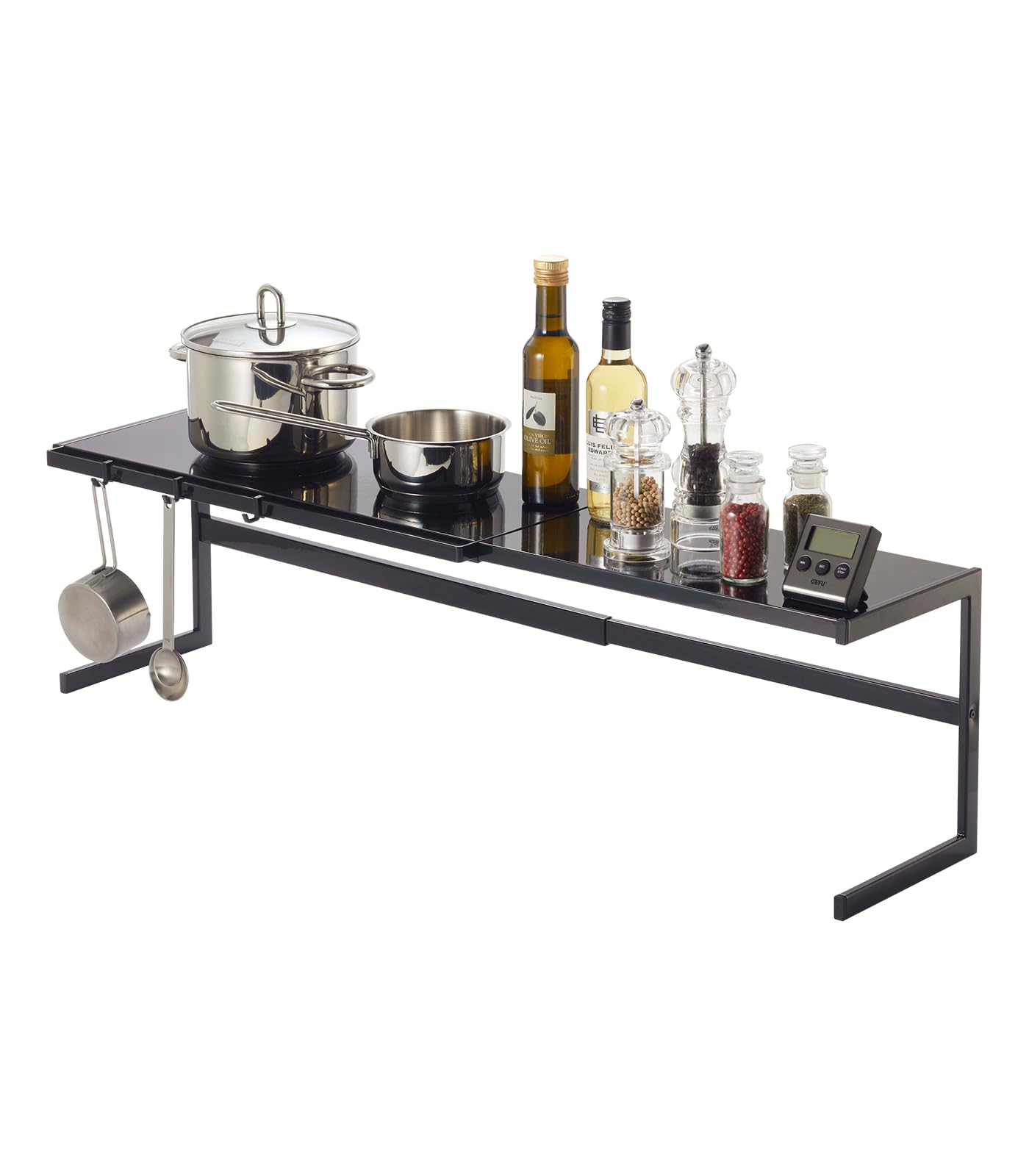 Yamazaki home - Scaffale da Cucina Espandibile, Nero