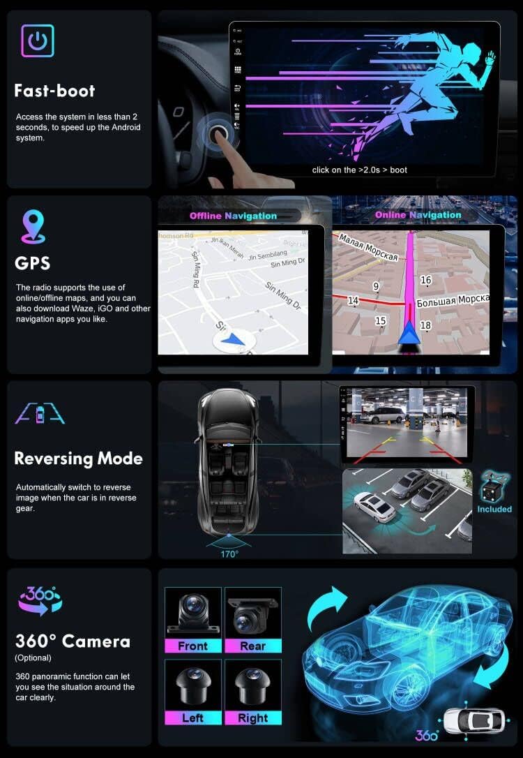 Autoradio Android 14 per Honda CRV 2012-2016 10.1" IPS - immagine 5