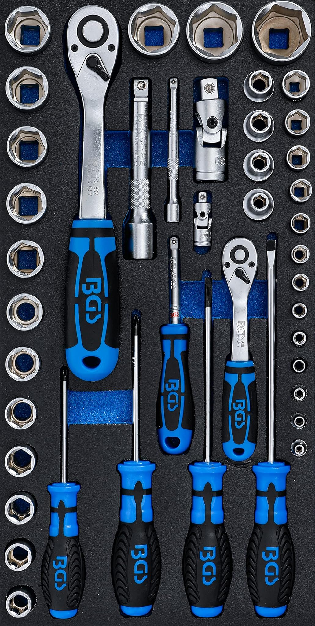 BGS 2002-7 - Inserto per carrello officina 43 pezzi