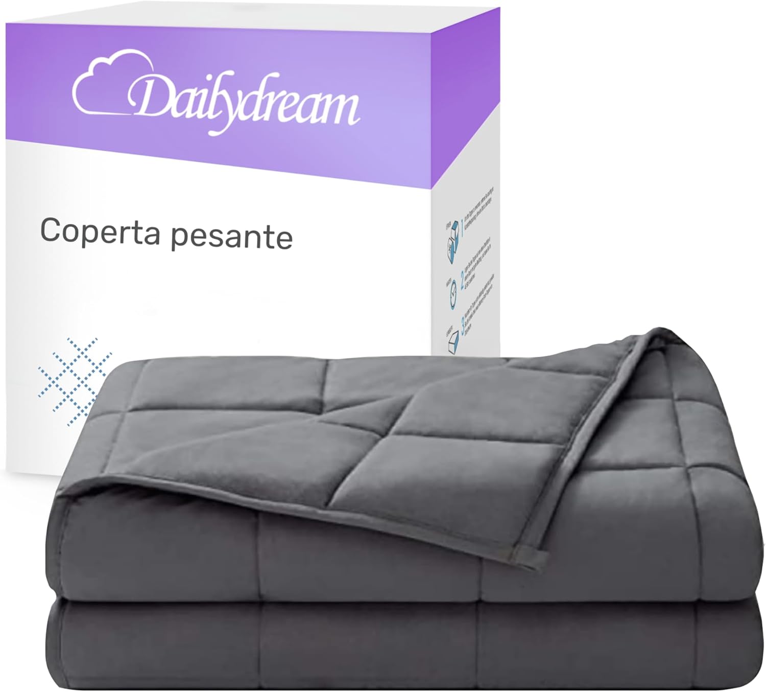 Dailydream Coperta Ponderata Terapeutica 7kg, Grigio