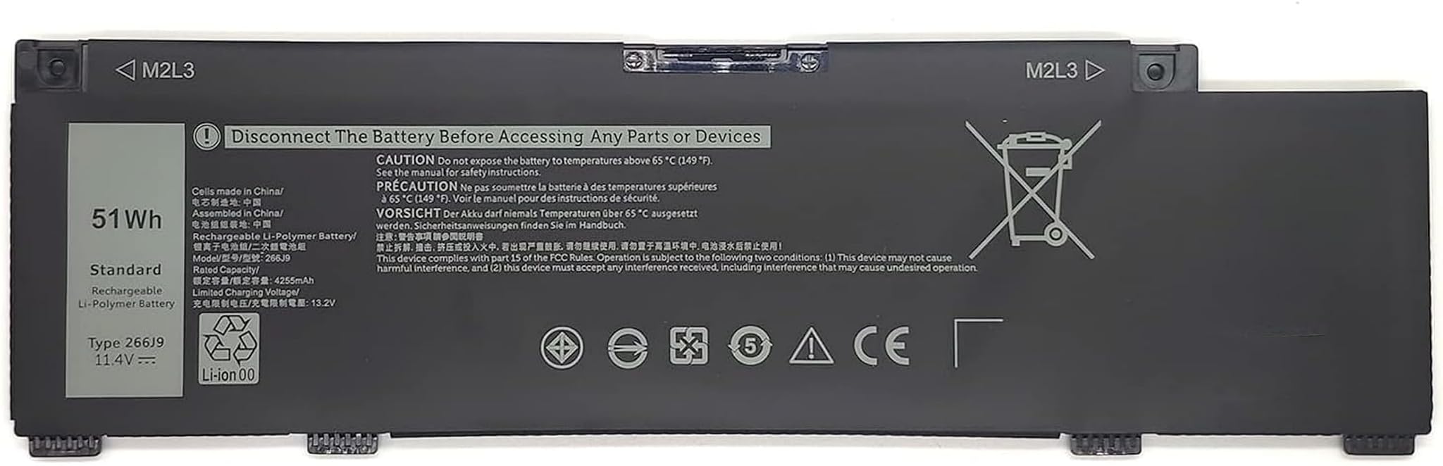 266J9 Batteria Laptop per Dell G3 15 3500 3590 3790