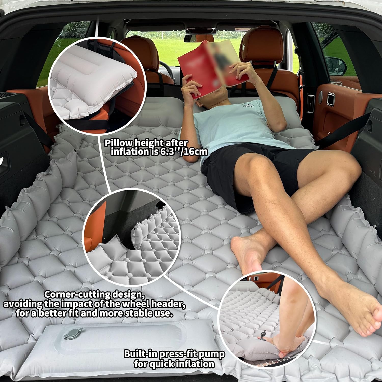 Eulant Materasso Gonfiabile Auto con Pompa ad Aria - immagine 3