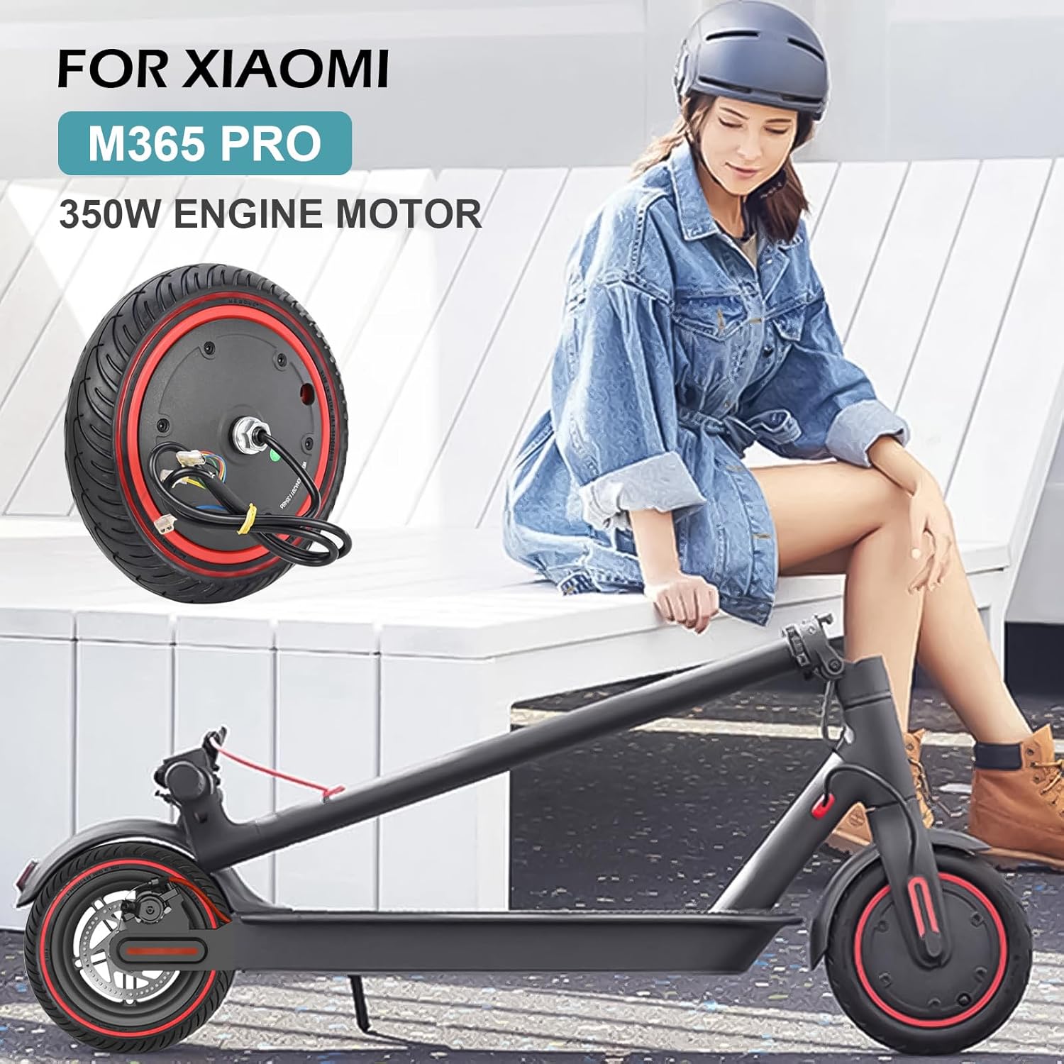 Ayyds Motore Scooter con Pneumatici Gomma Piena 8.5" - immagine 2