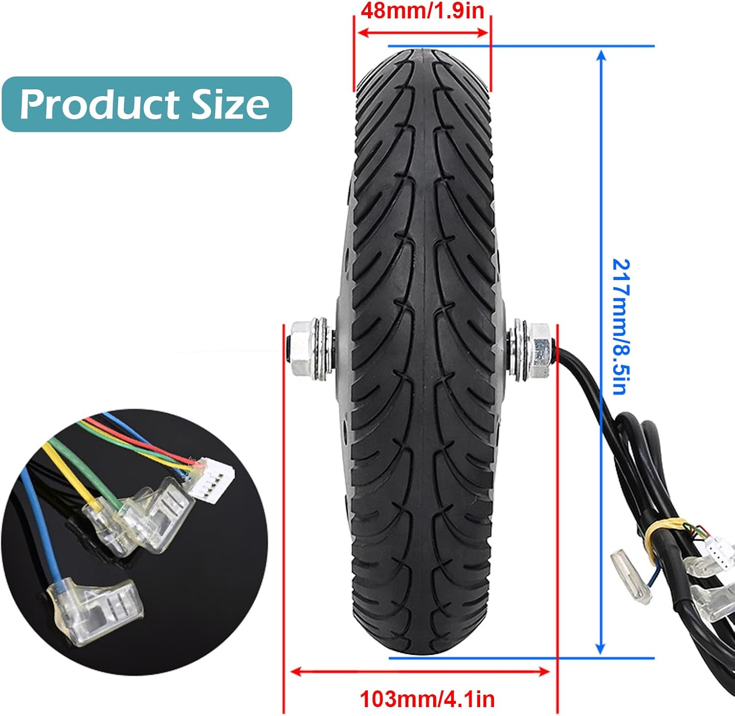 Ayyds Motore Scooter con Pneumatici Gomma Piena 8.5" - immagine 4