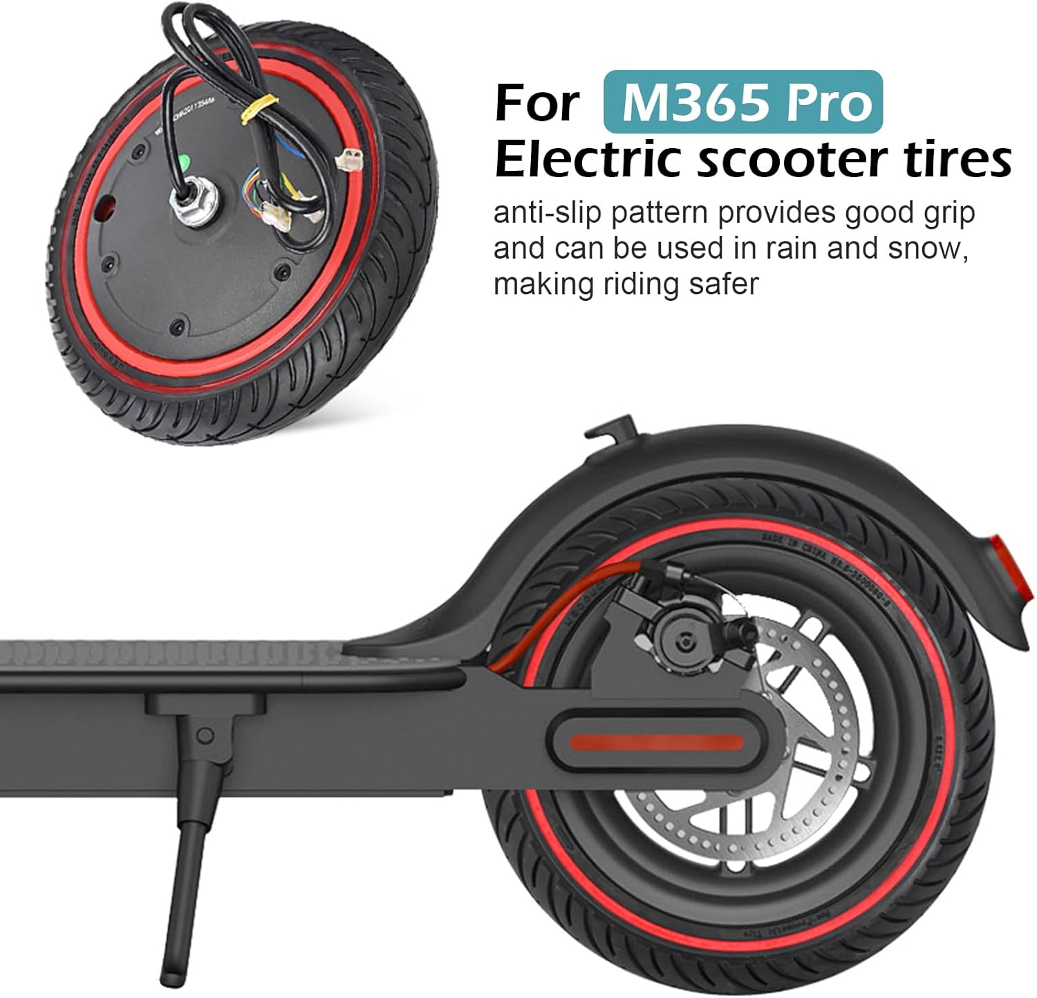Ayyds Motore Scooter con Pneumatici Gomma Piena 8.5" - immagine 7