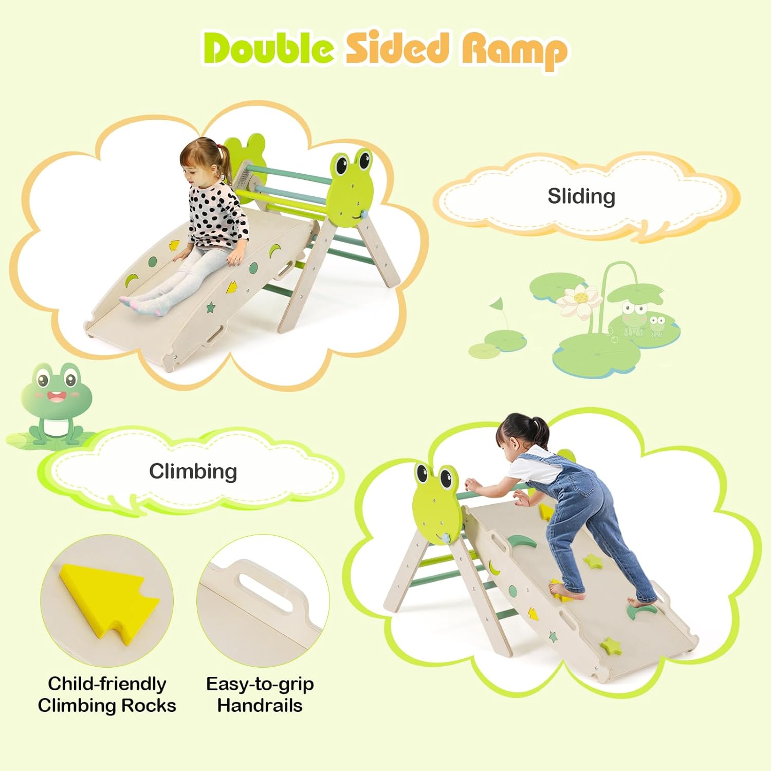 Fantask Set 3 Telai Arrampicata 7 in 1, Legno - immagine 5