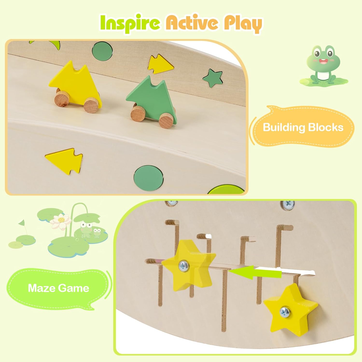 Fantask Set 3 Telai Arrampicata 7 in 1, Legno - immagine 6