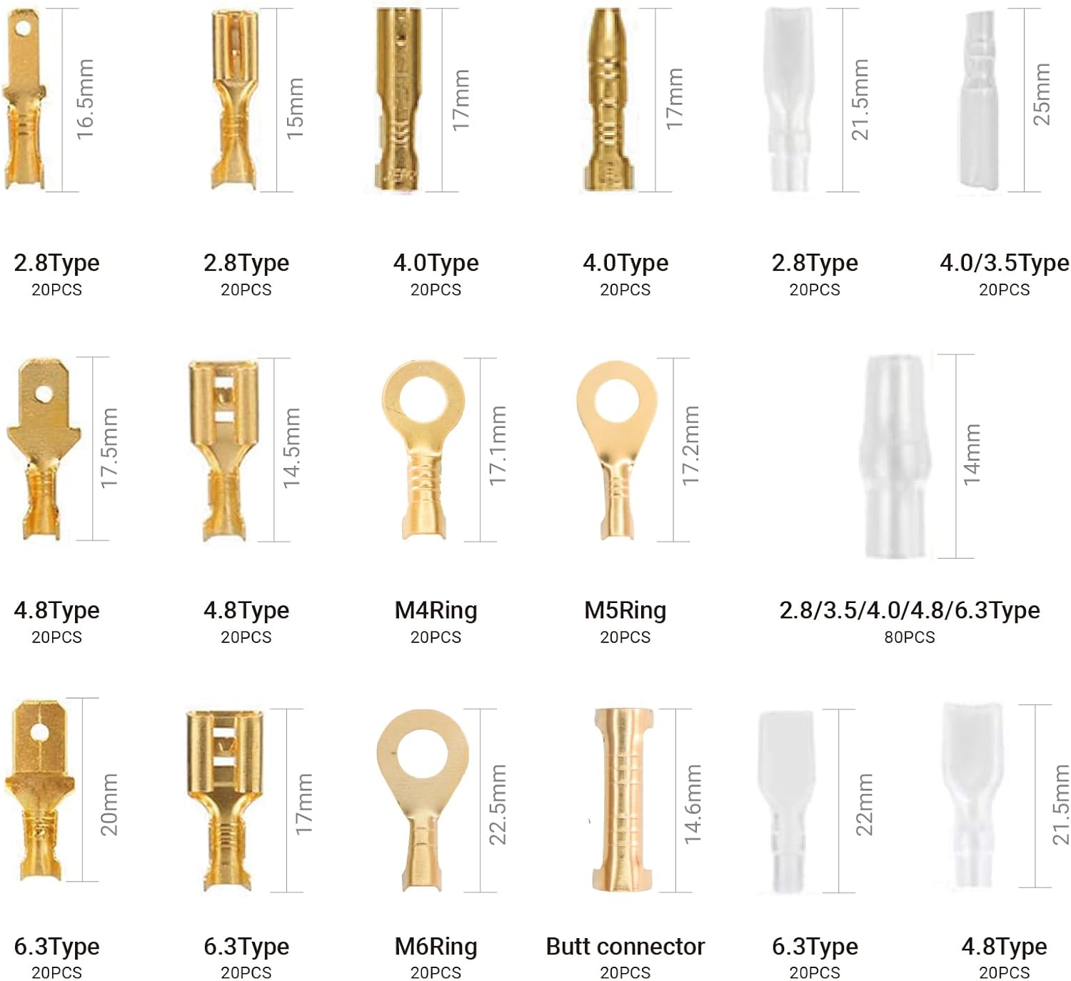 Preciva Set Pinze Crimpatrici e Connettori 400 Pezzi - immagine 3