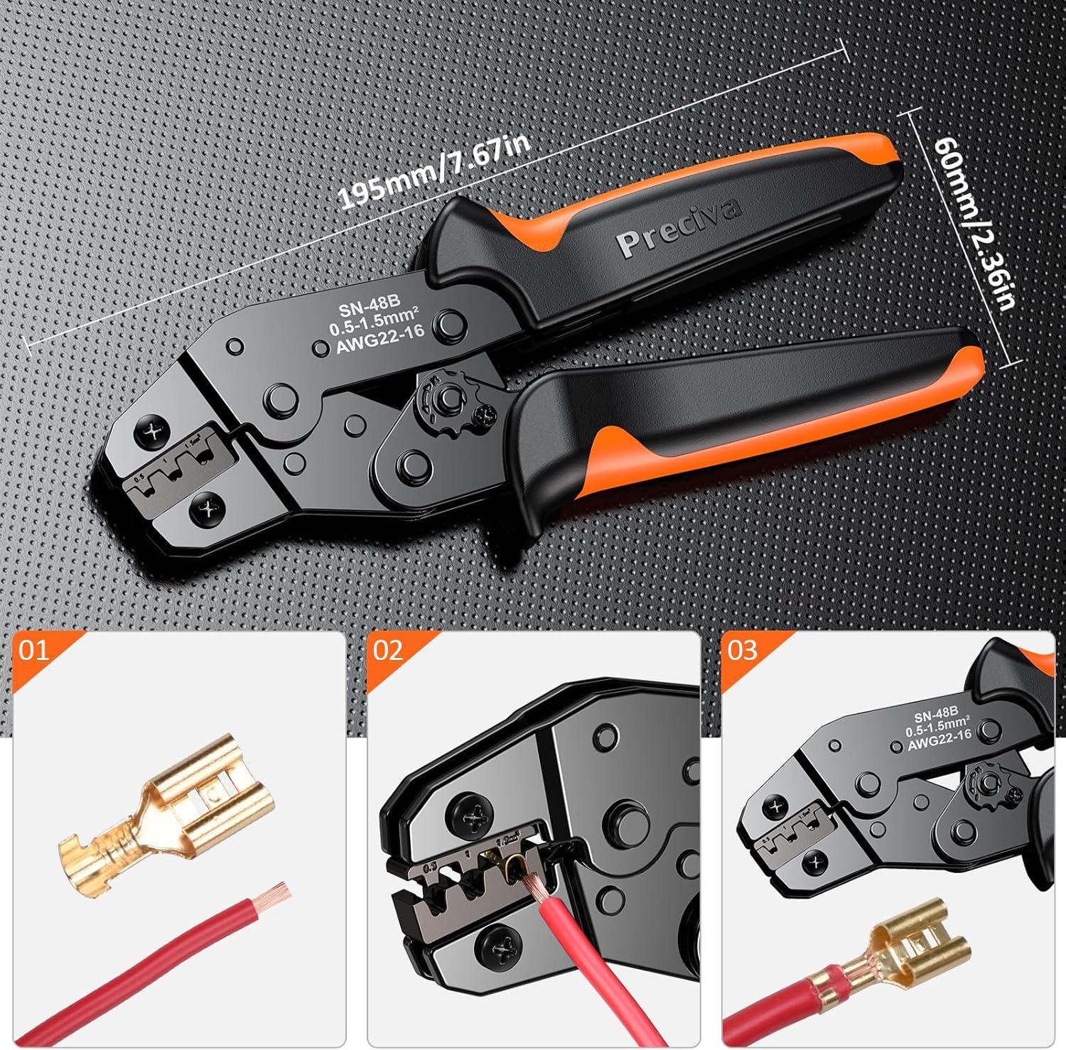 Preciva Set Pinze Crimpatrici e Connettori 400 Pezzi - immagine 4