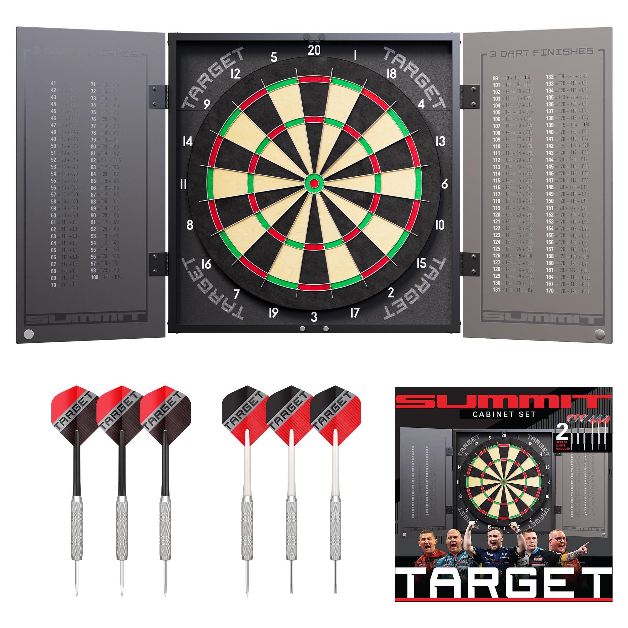Target Darts Summit Armadio e Slim Bersaglio Set
