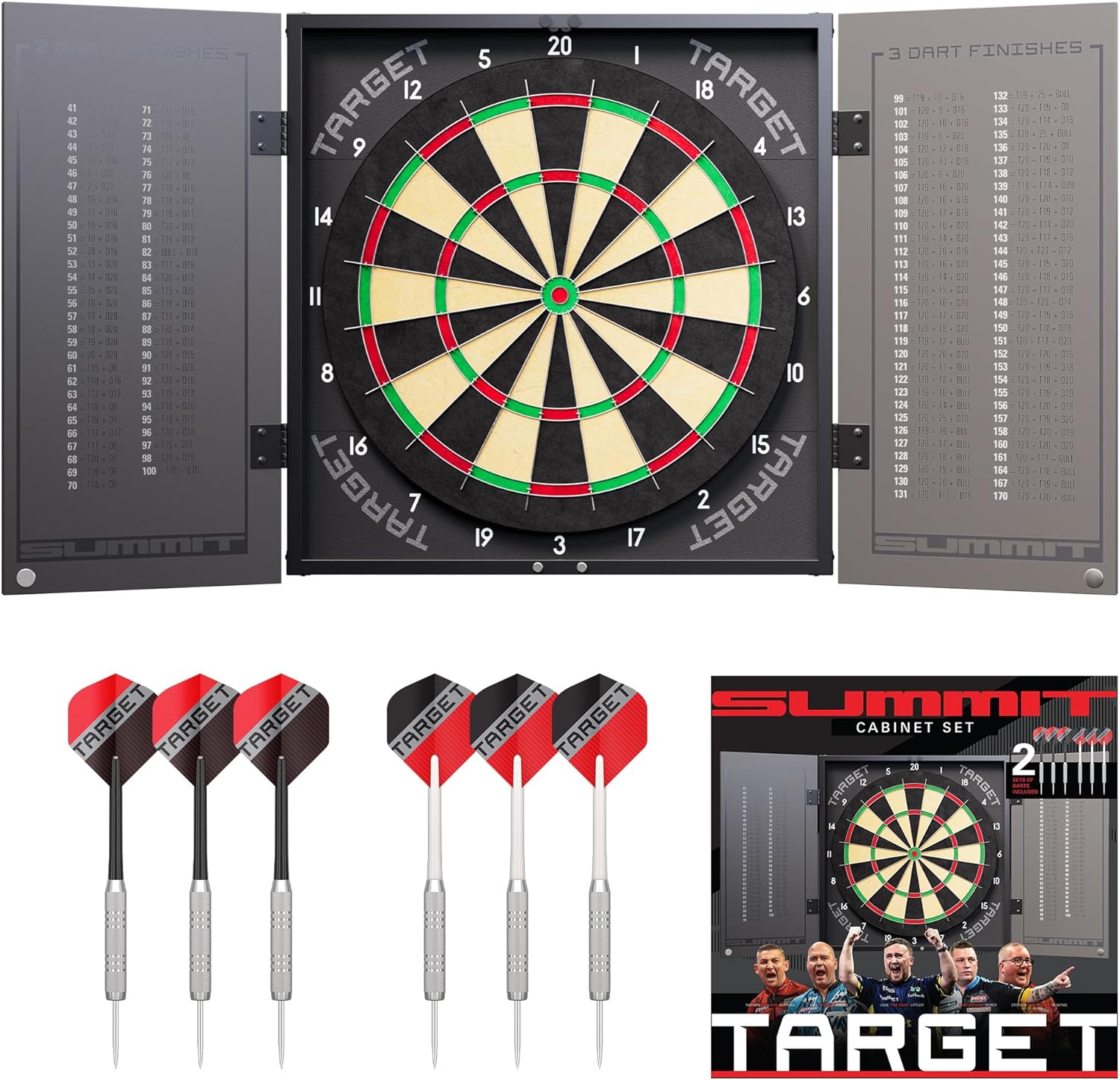 Target Darts Summit Armadio e Slim Bersaglio Set - immagine 1