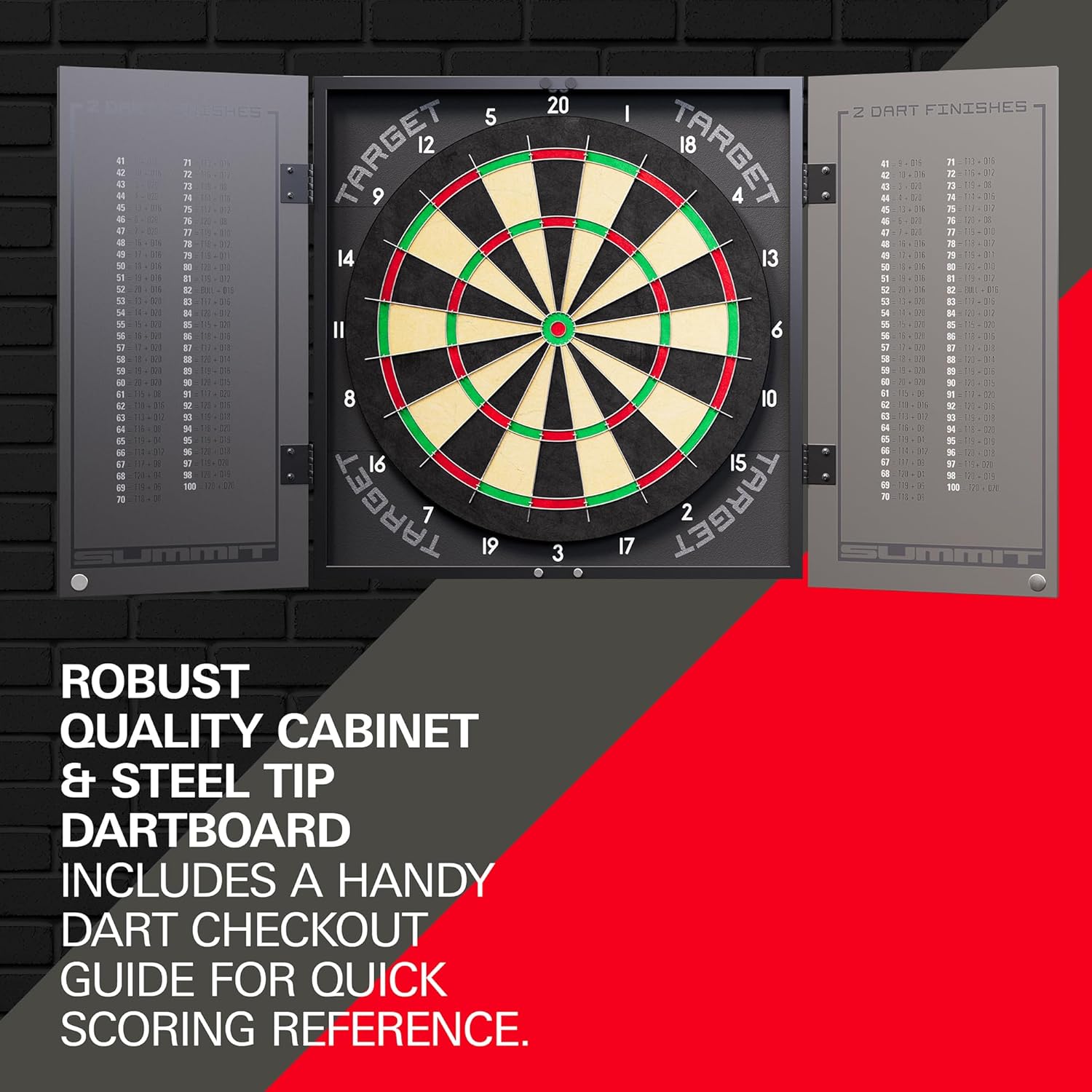 Target Darts Summit Armadio e Slim Bersaglio Set - immagine 3