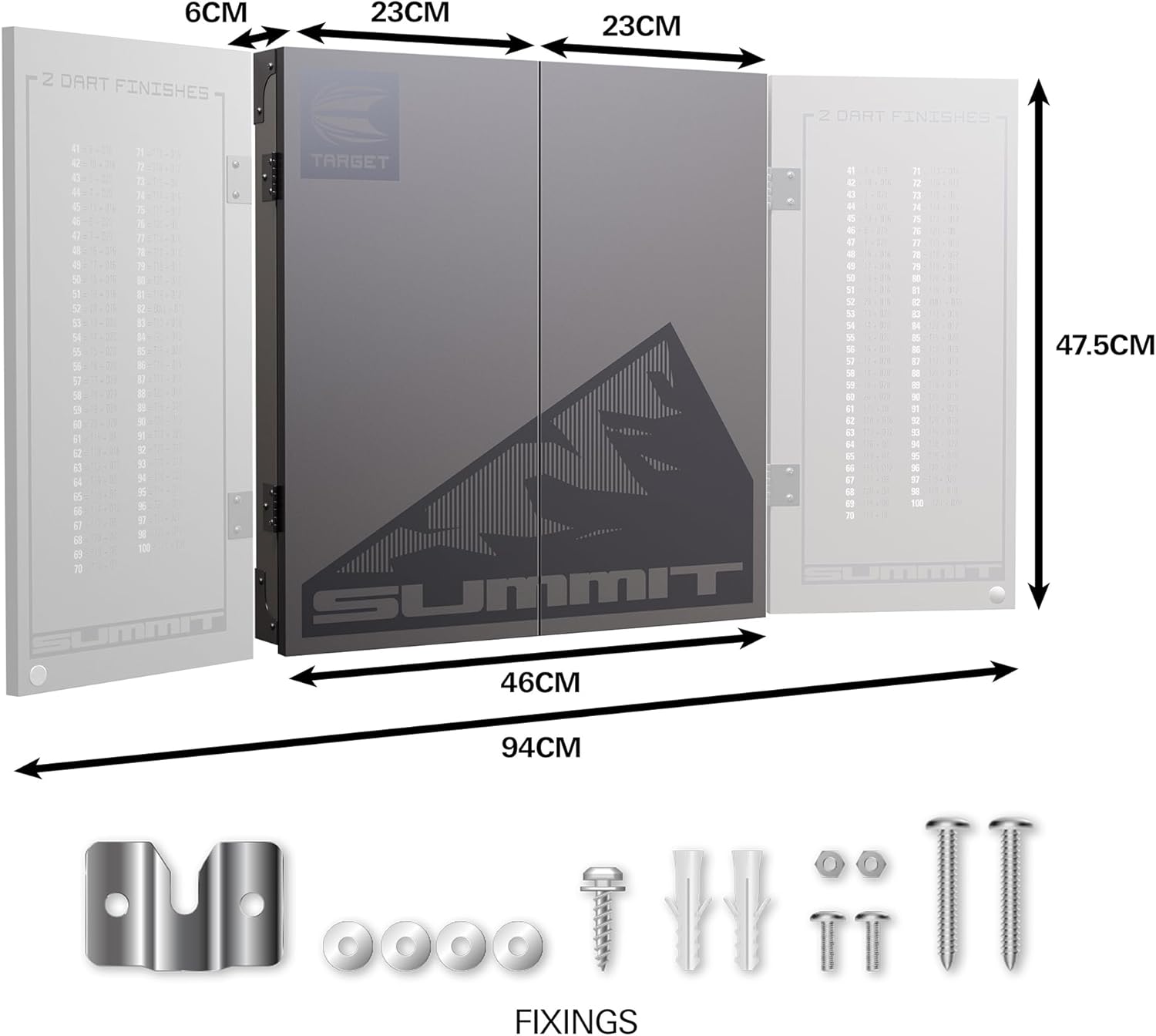 Target Darts Summit Armadio e Slim Bersaglio Set - immagine 5