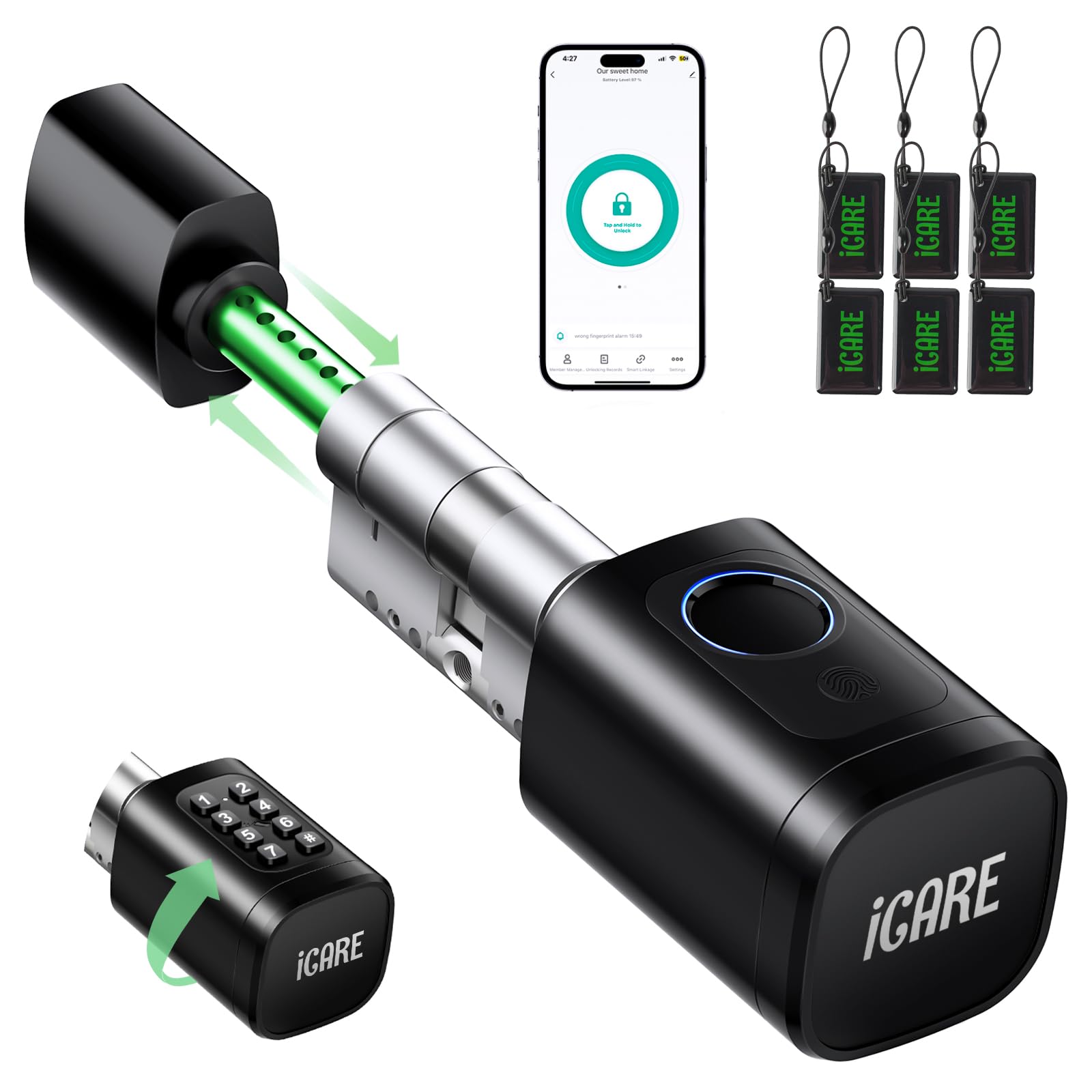 Serratura Smart per Porta d'Ingresso Regolabile