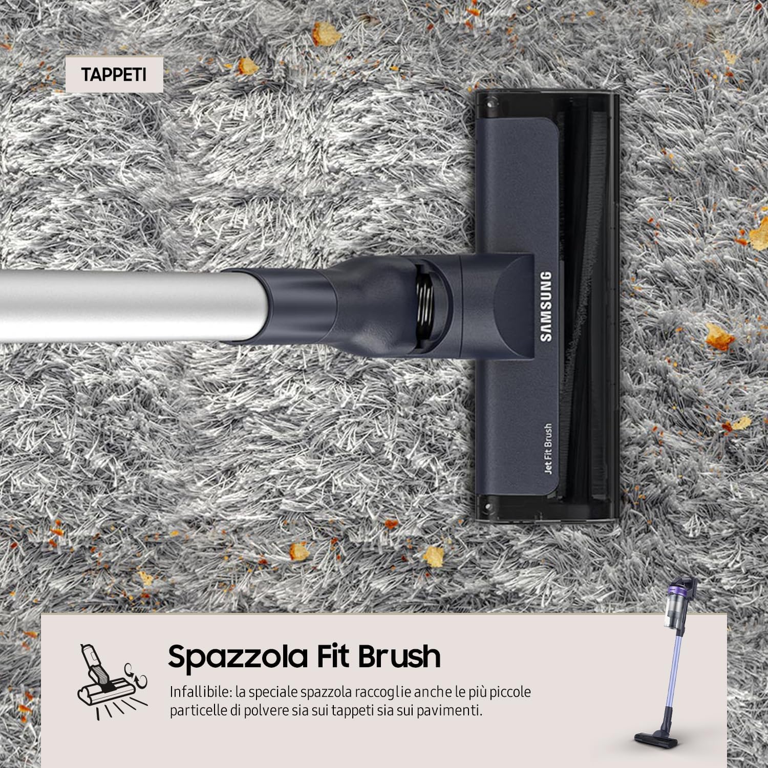 Samsung Jet 60 Turbo - Aspirapolvere Senza Fili 40min, Violet - immagine 5