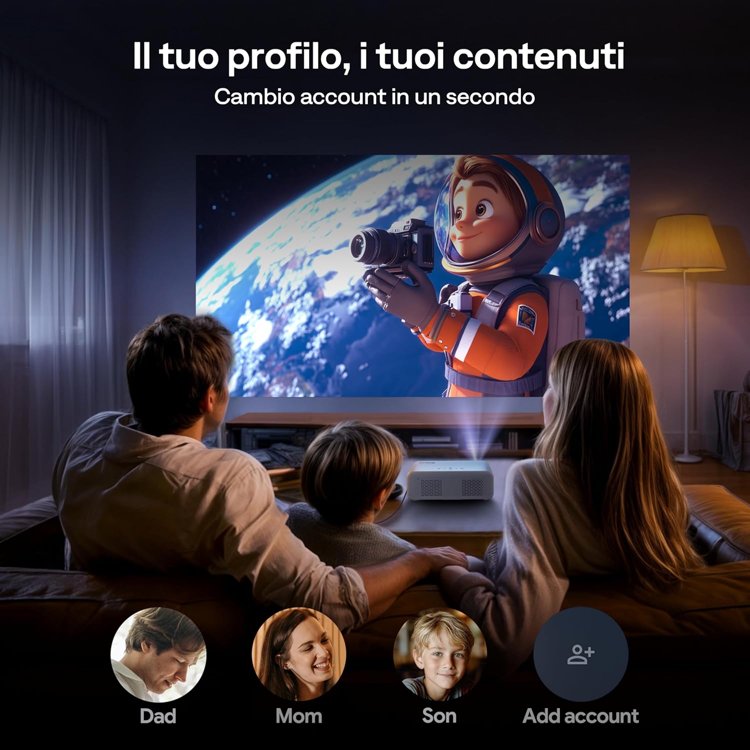 Aurzen Eazze D1G Proiettore 4K Smart TV con Google TV - immagine 3