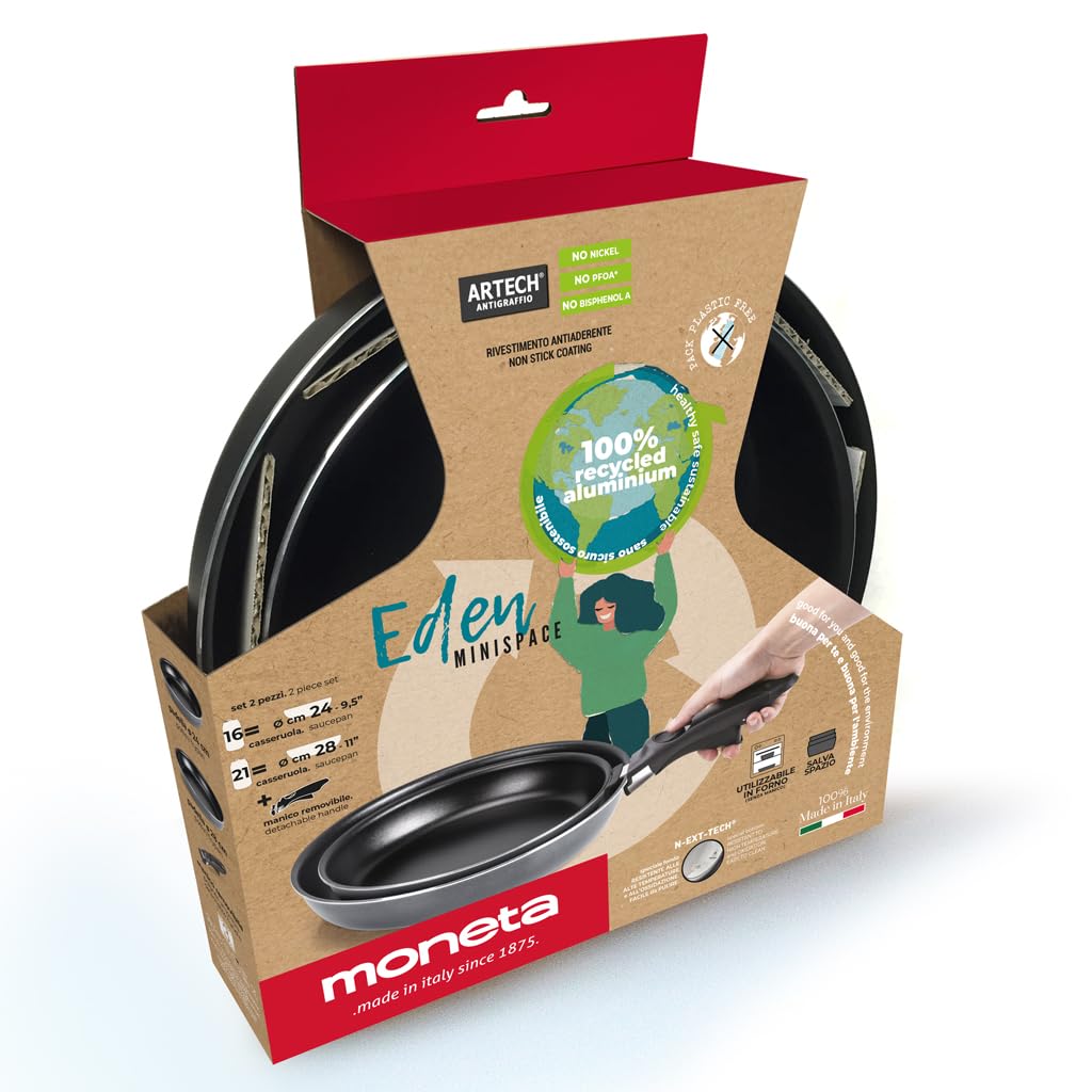 Moneta Eden Minispace Set Padelle Antiaderenti 24+28 cm