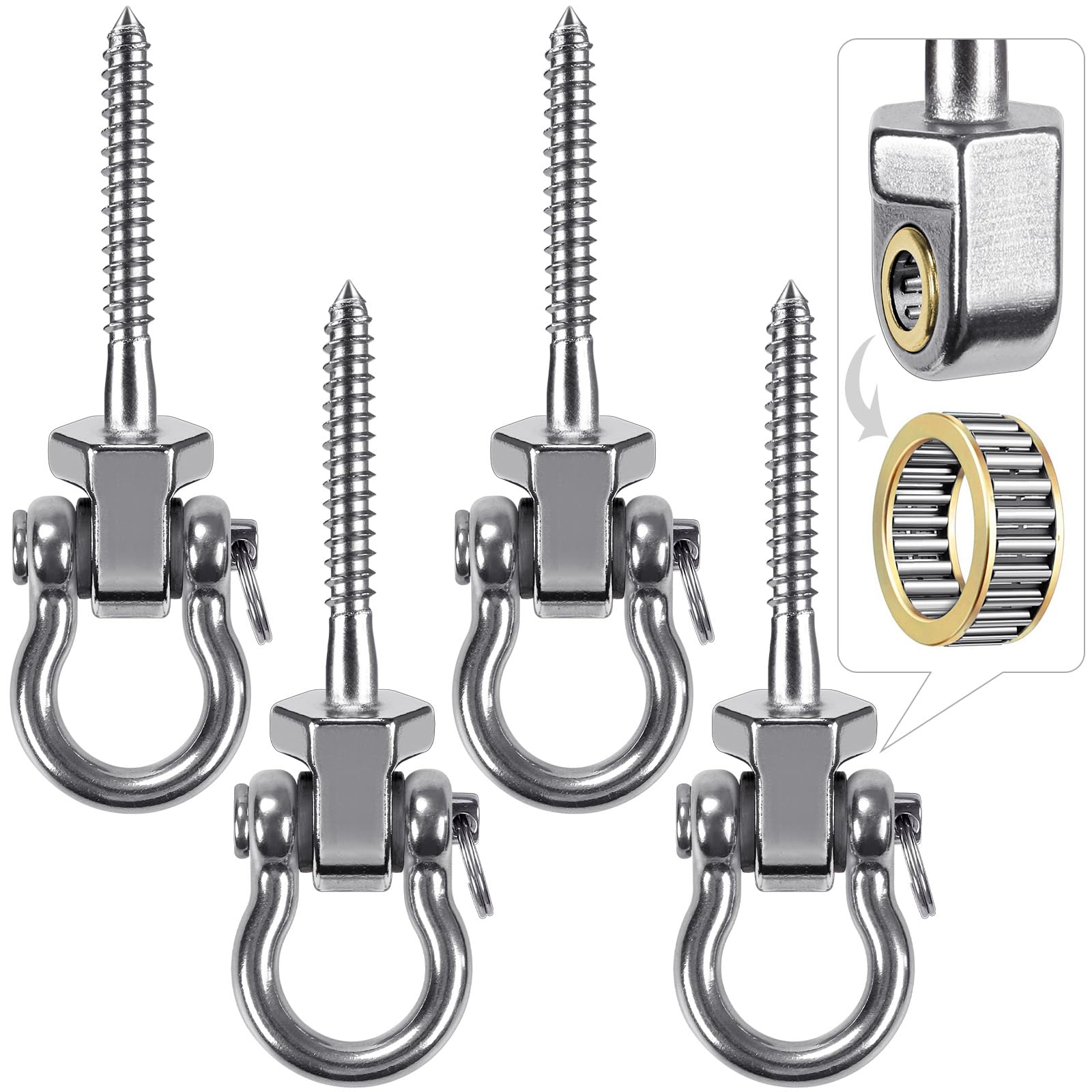 Benelabel 4 Viti Fissaggio 12.7cm per Amaca