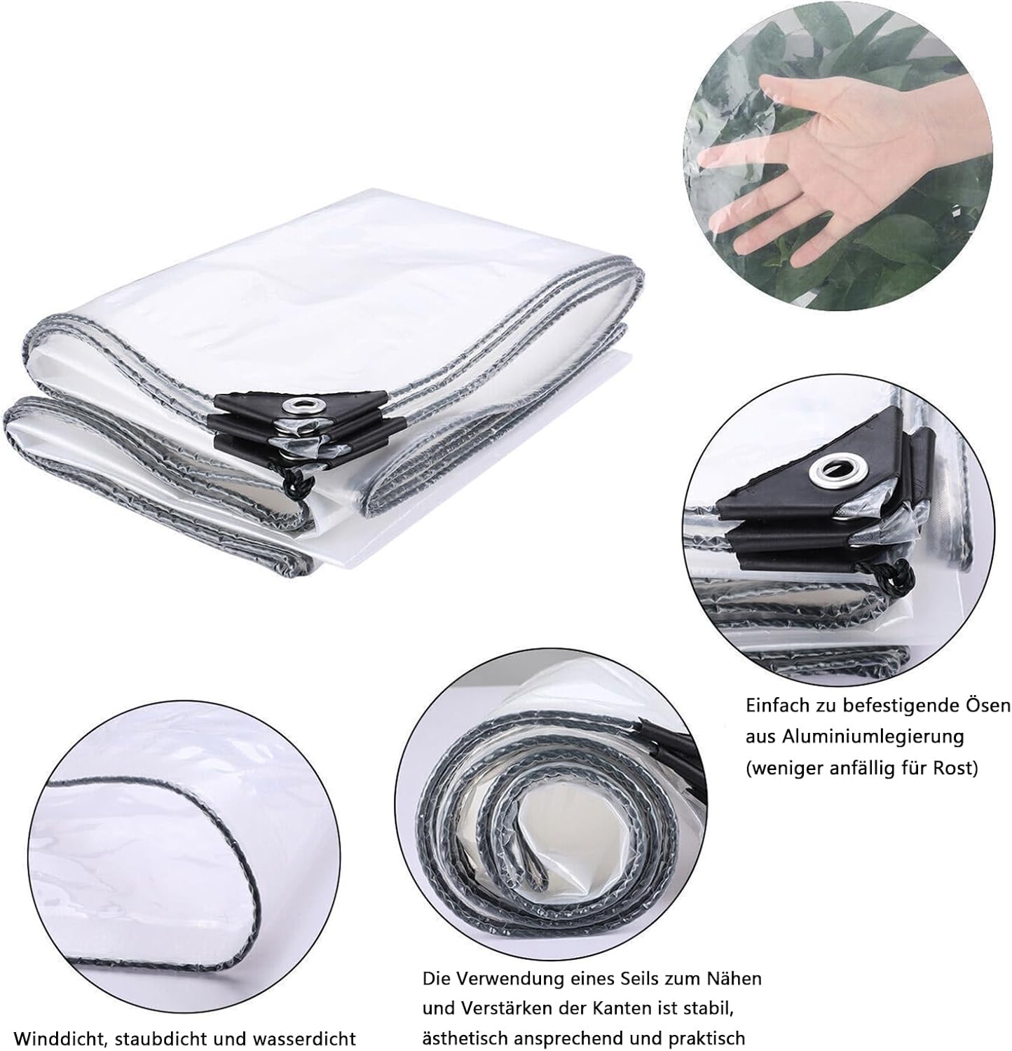 Telone Impermeabile Trasparente 3x6m Occhiellato - immagine 2