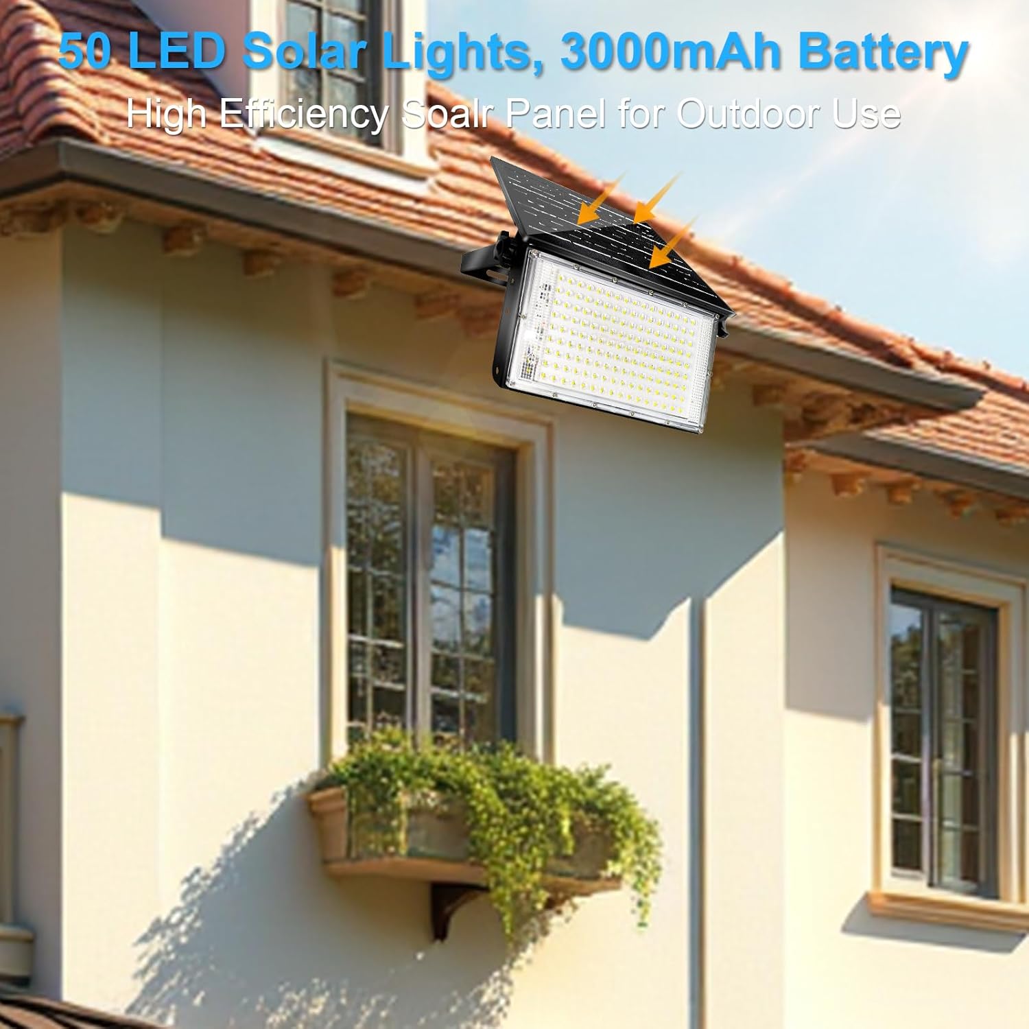 Createstar - Luce Solare LED Esterno 50W con Telecomando - immagine 2