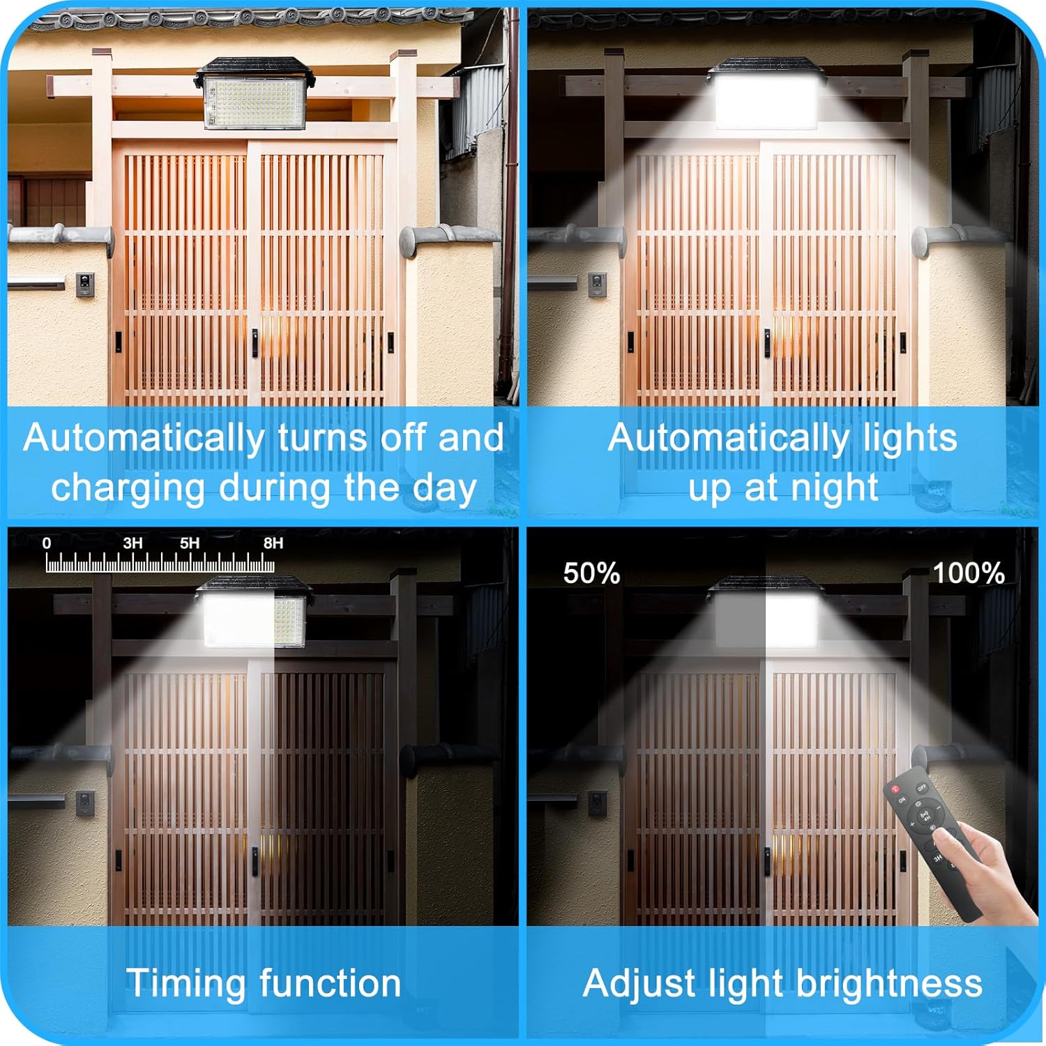Createstar - Luce Solare LED Esterno 50W con Telecomando - immagine 3