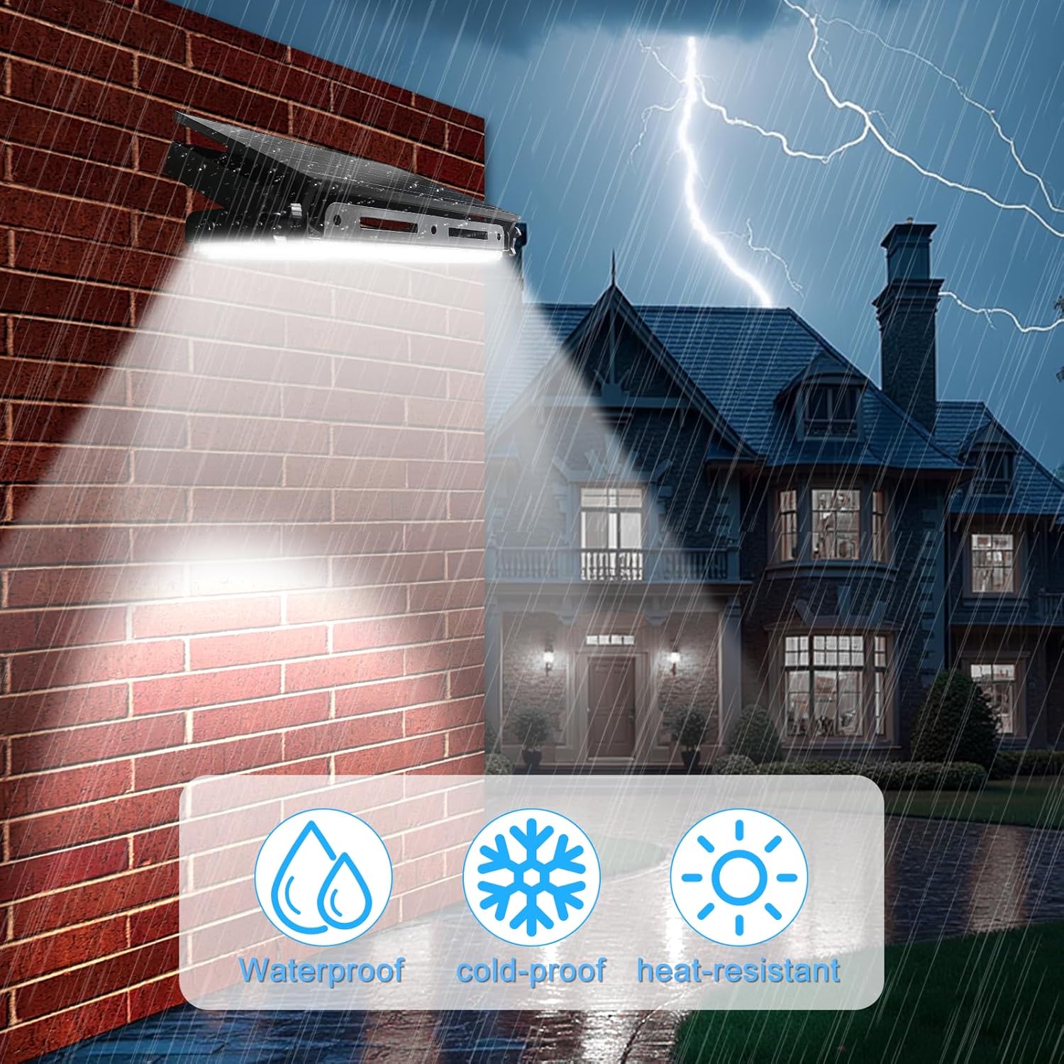 Createstar - Luce Solare LED Esterno 50W con Telecomando - immagine 5