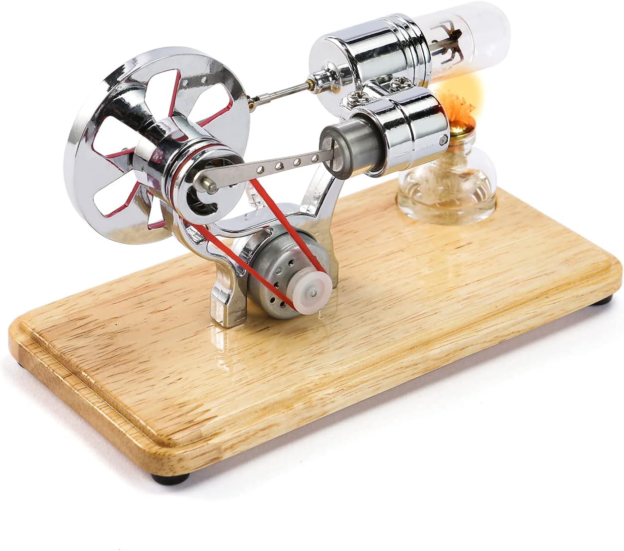 Mini Motore Ad Aria Calda con LED Colorato - immagine 1