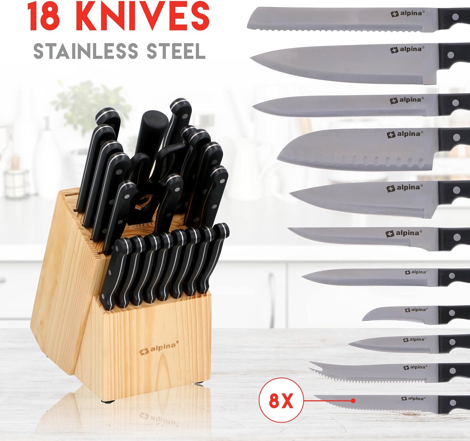 alpina Set Coltelli In Acciaio - immagine 6