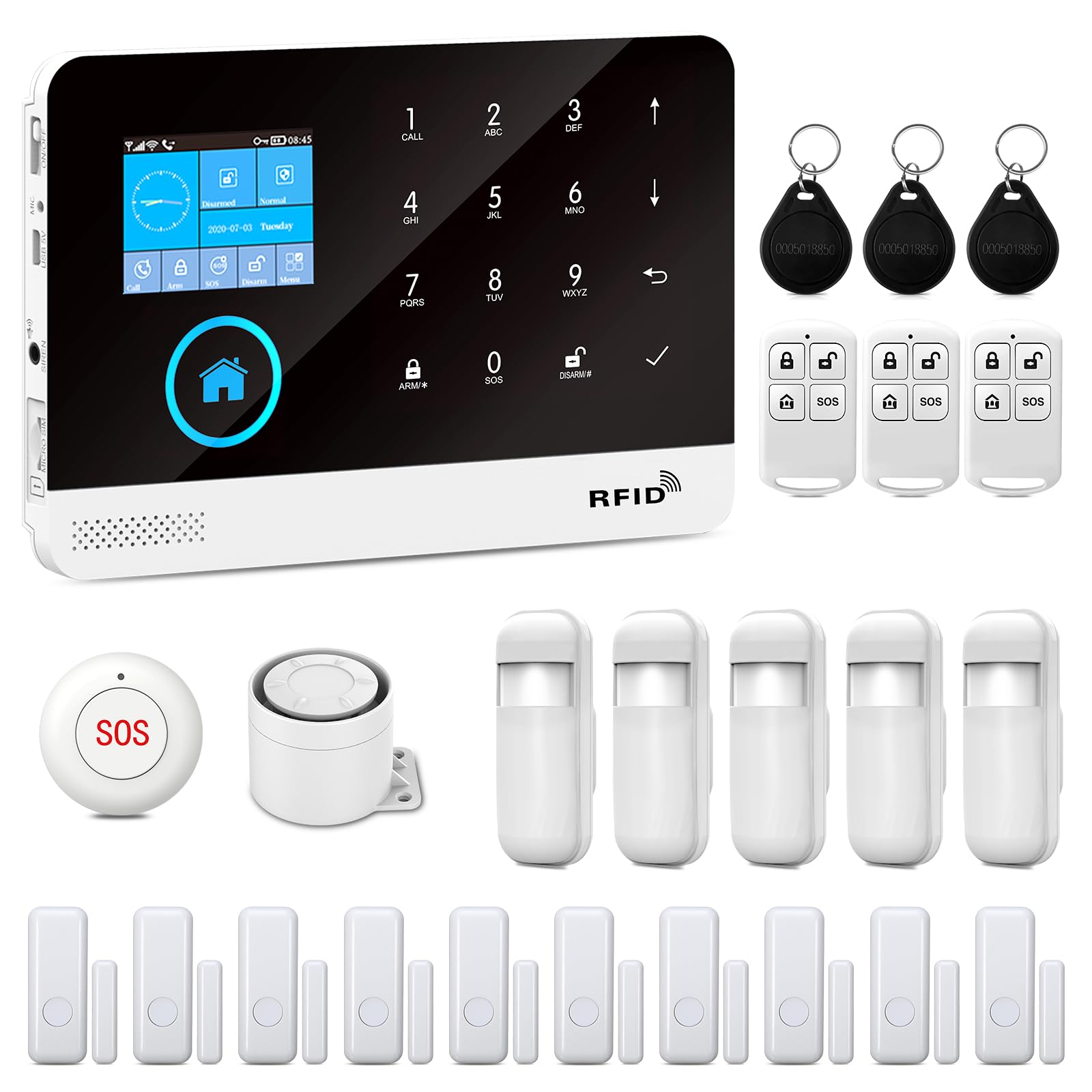 Xny Kit Allarme Casa Senza Fili 4G con Controllo APP