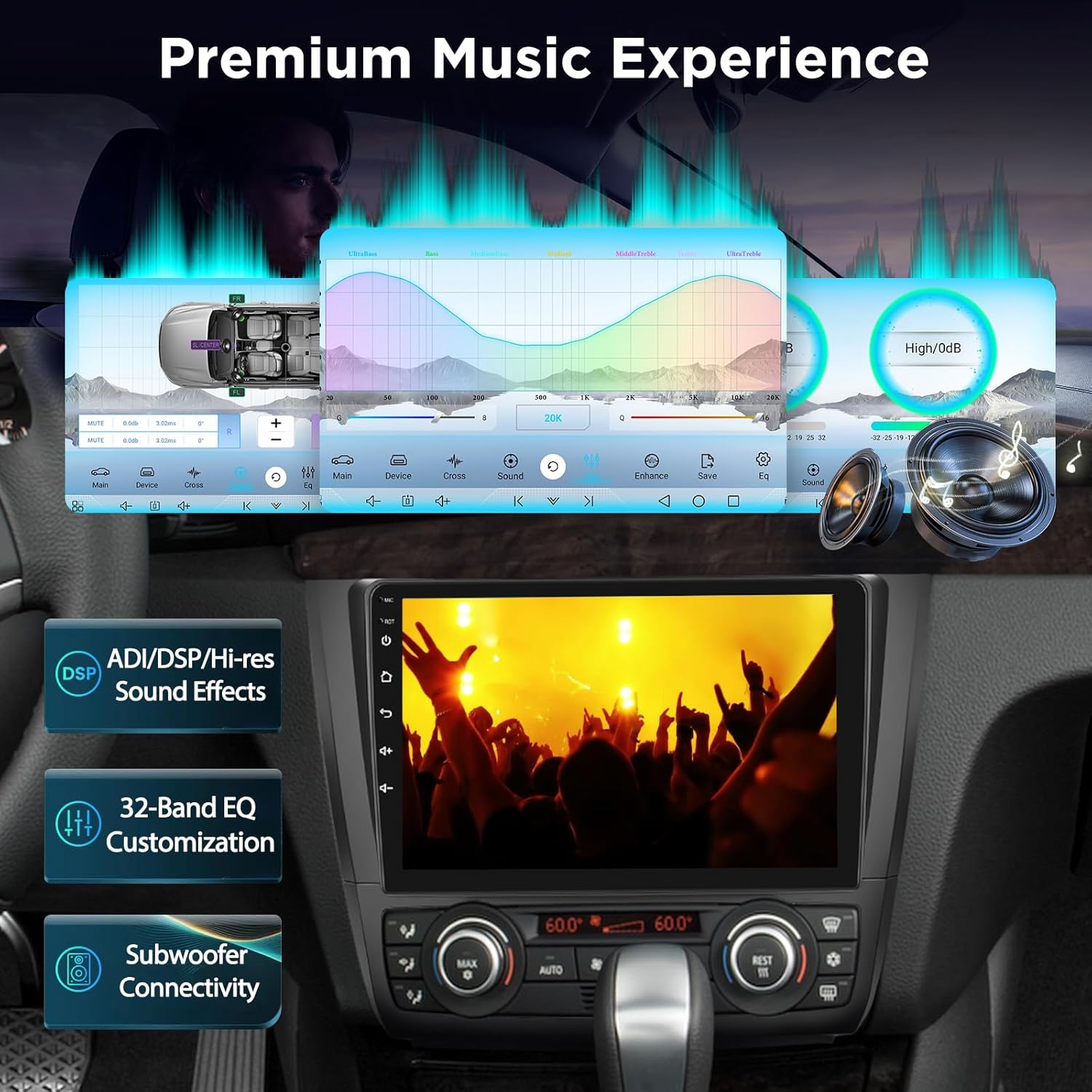 Autoradio Android 8-Core Qualcomm per BMW Serie 1 E81-E88 - immagine 6