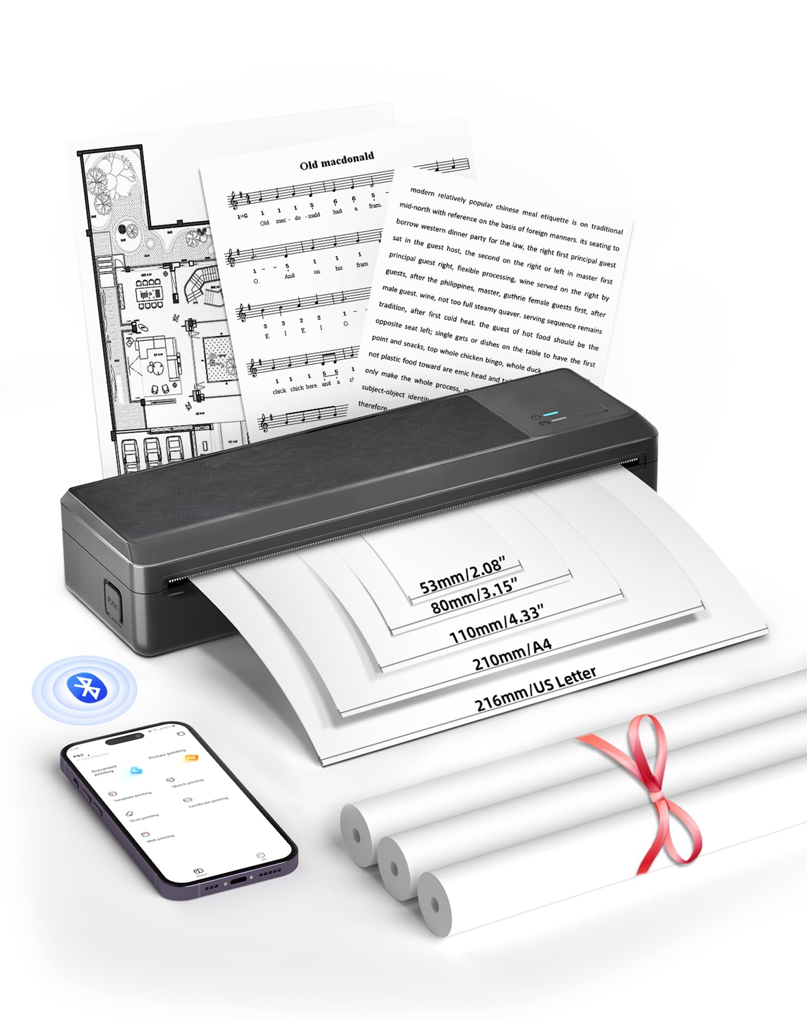 Stampante Termica Portatile A4 Bluetooth P83