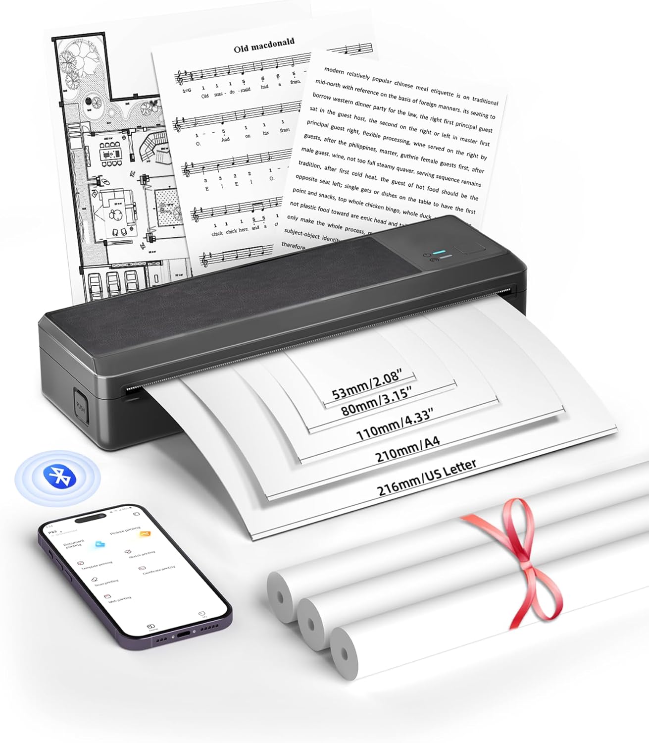 Stampante Termica Portatile A4 Bluetooth P83 - immagine 1