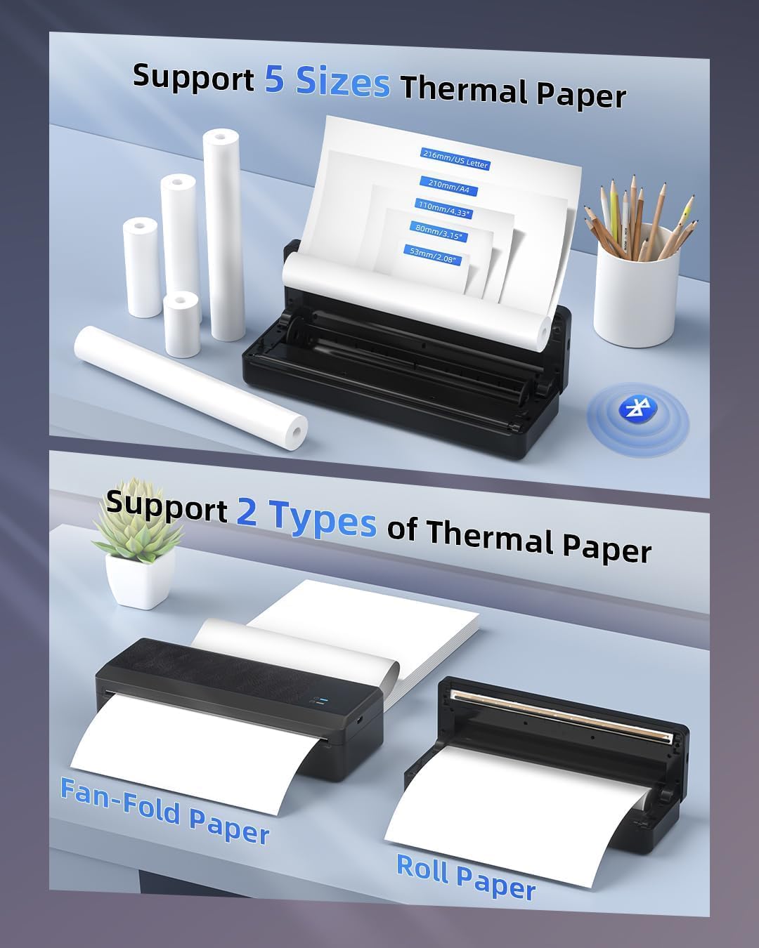 Stampante Termica Portatile A4 Bluetooth P83 - immagine 2