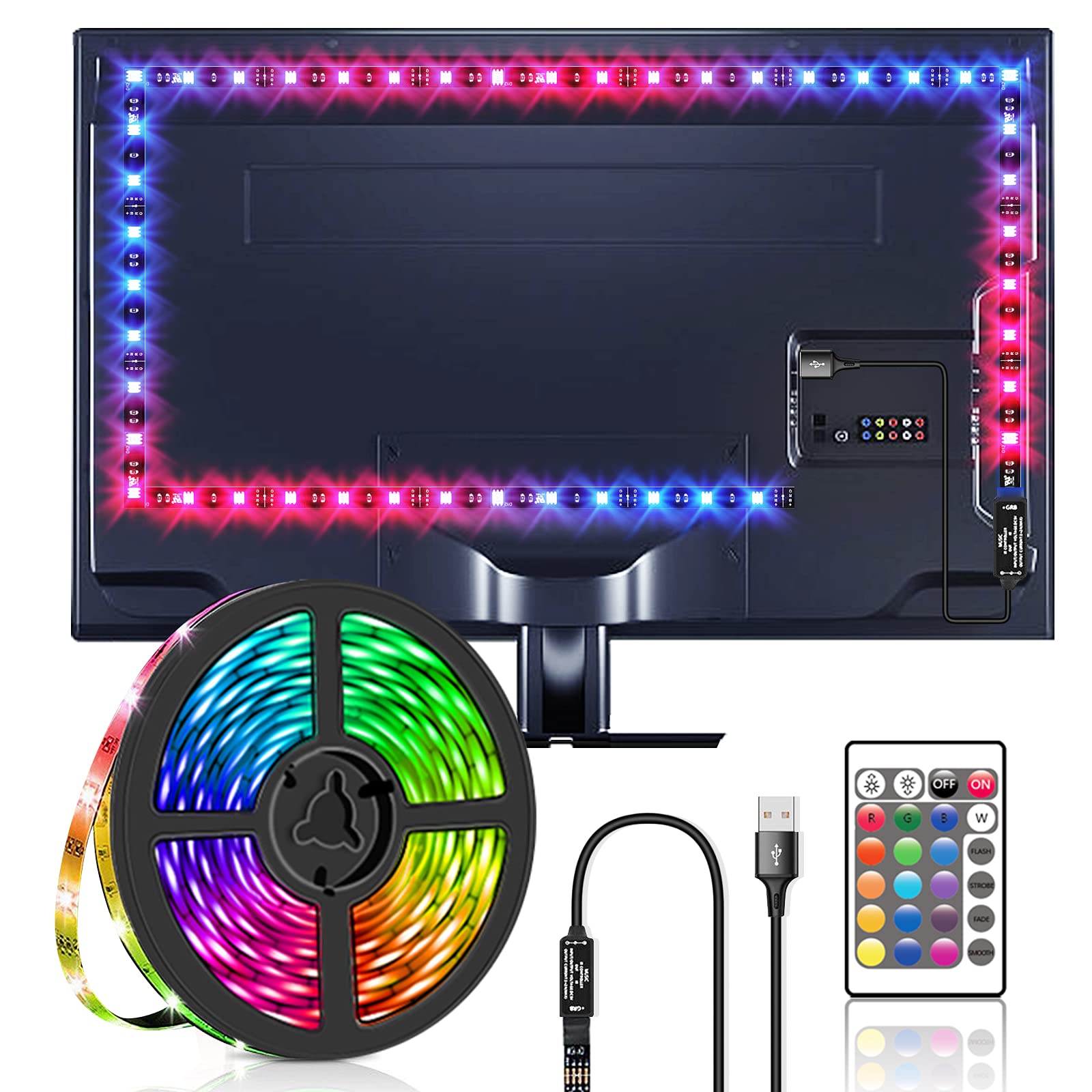 Striscia LED RGB USB 2 Metri per TV