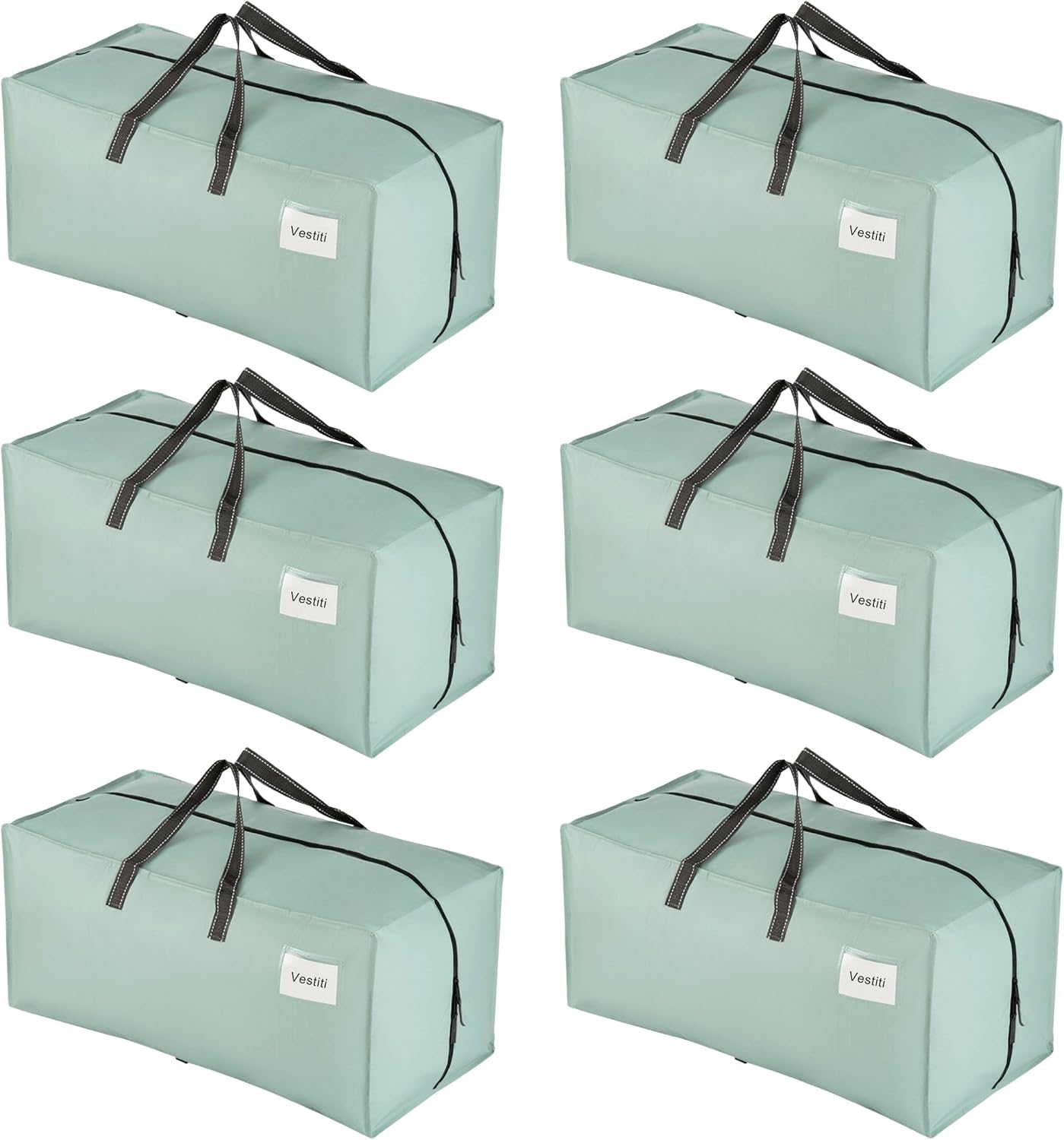 Veno Set 6 Borse da Trasloco Extra Large, Verde Chiaro Opaco