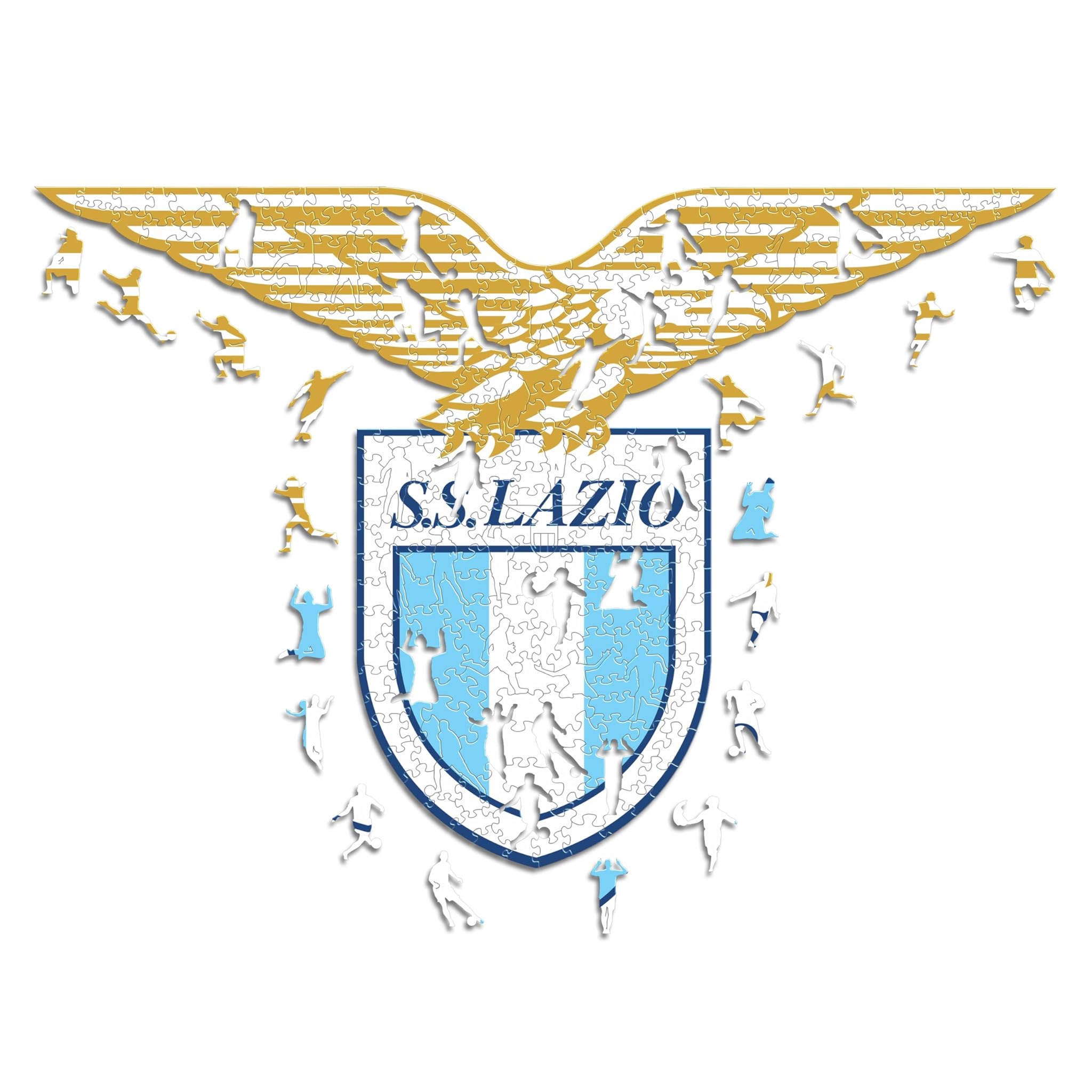 Iconic Puzzles - Puzzle di Legno Lazio Logo 150 Pezzi