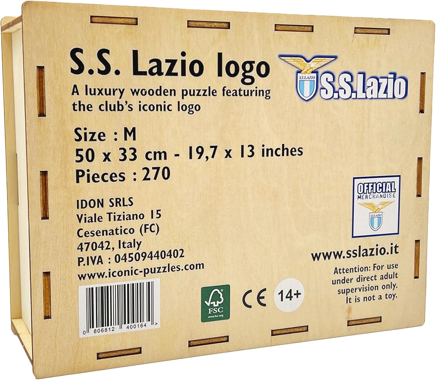 Iconic Puzzles - Puzzle di Legno Lazio Logo 150 Pezzi - immagine 5